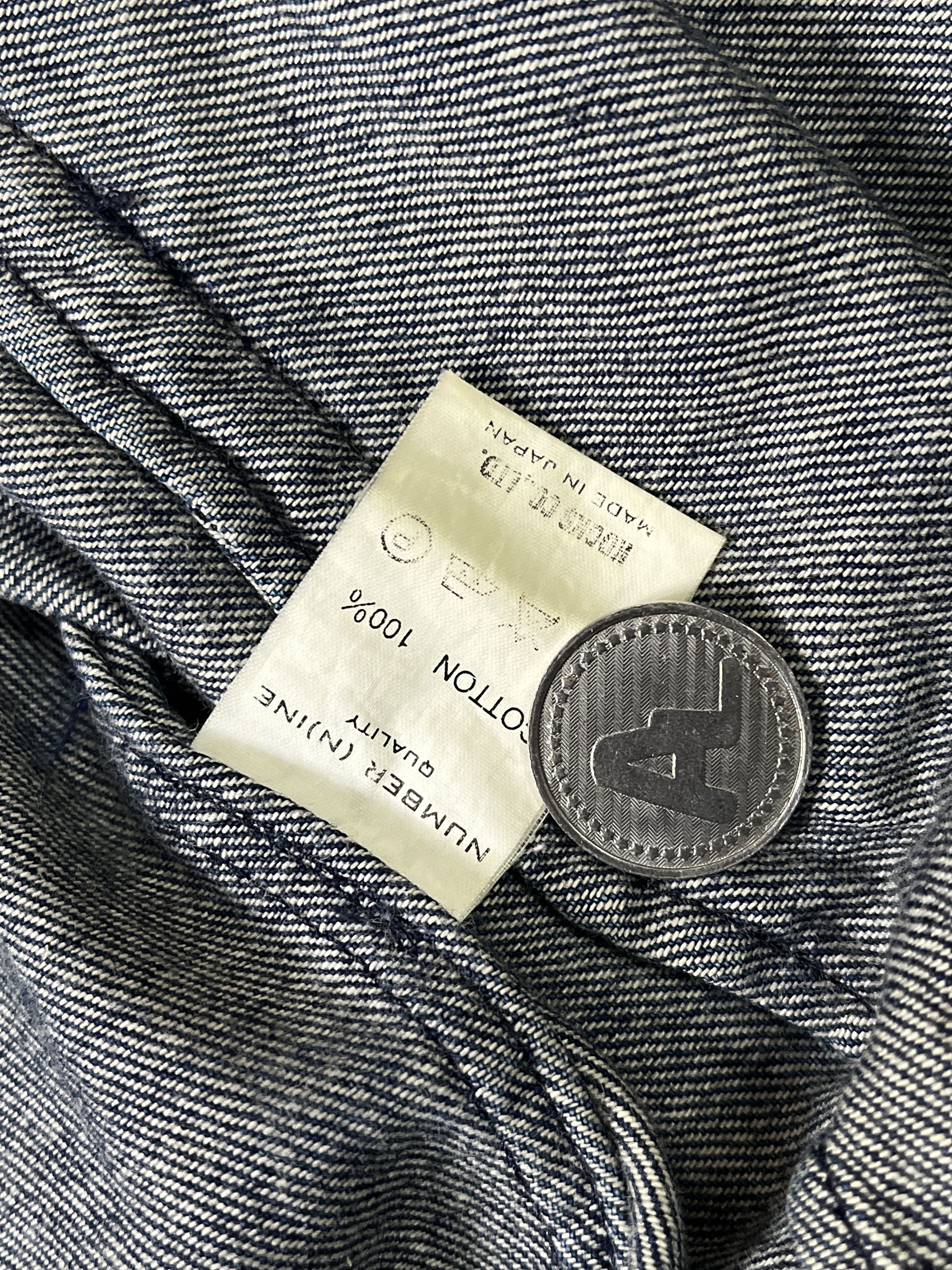 Number (N)ine Number (N)ine #9 Blue Denim Oversized Baggy Jacket Size US M / EU 48-50 / 2 - 15 Thumbnail