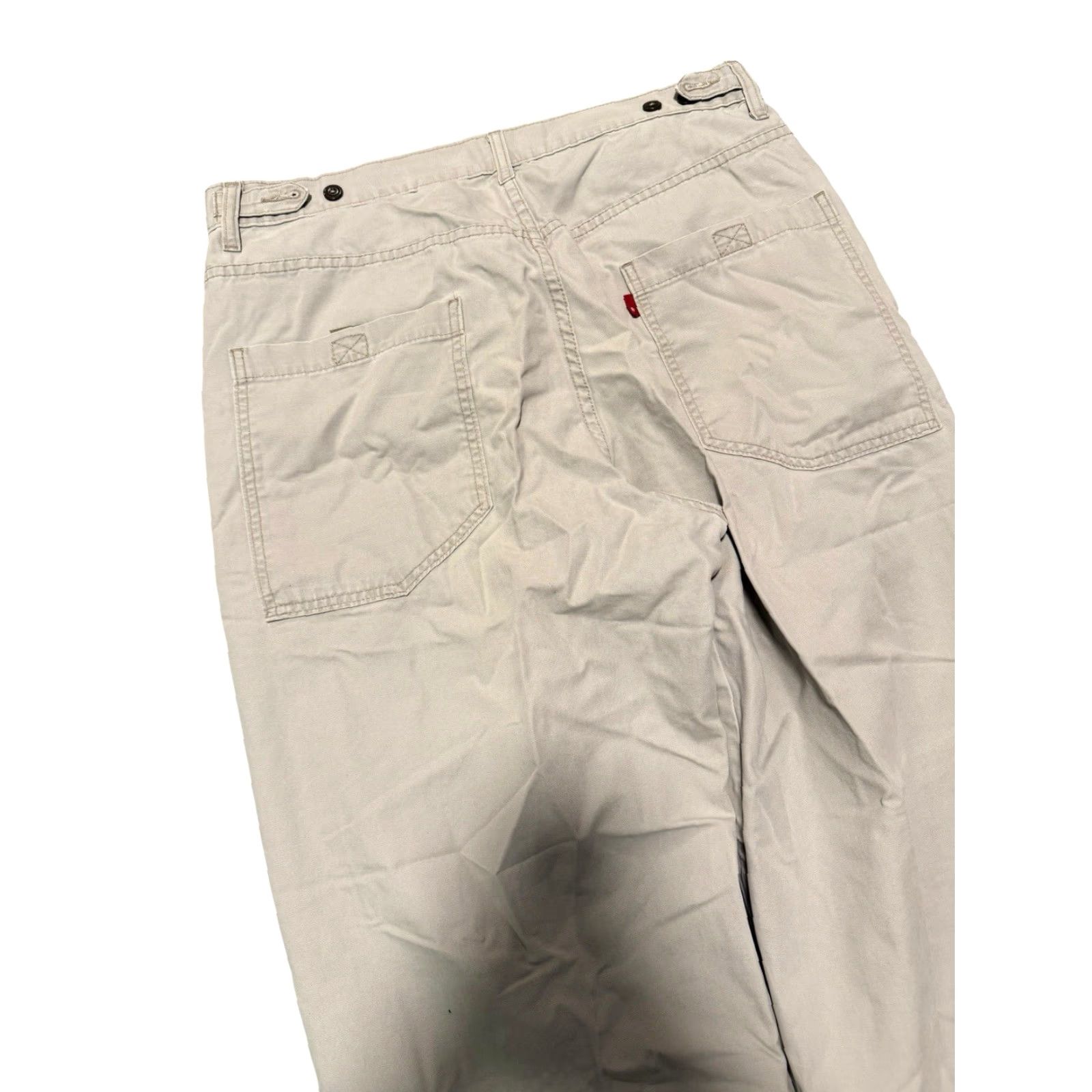 Levi's VINTAGE Levi's Dry Goods Pants Mens Beige Cargo Baggy 36x32 90s Skate Straight Canvas 5-Pocket Jeans Style Mens Size US 36 / EU 52 - 7 Thumbnail