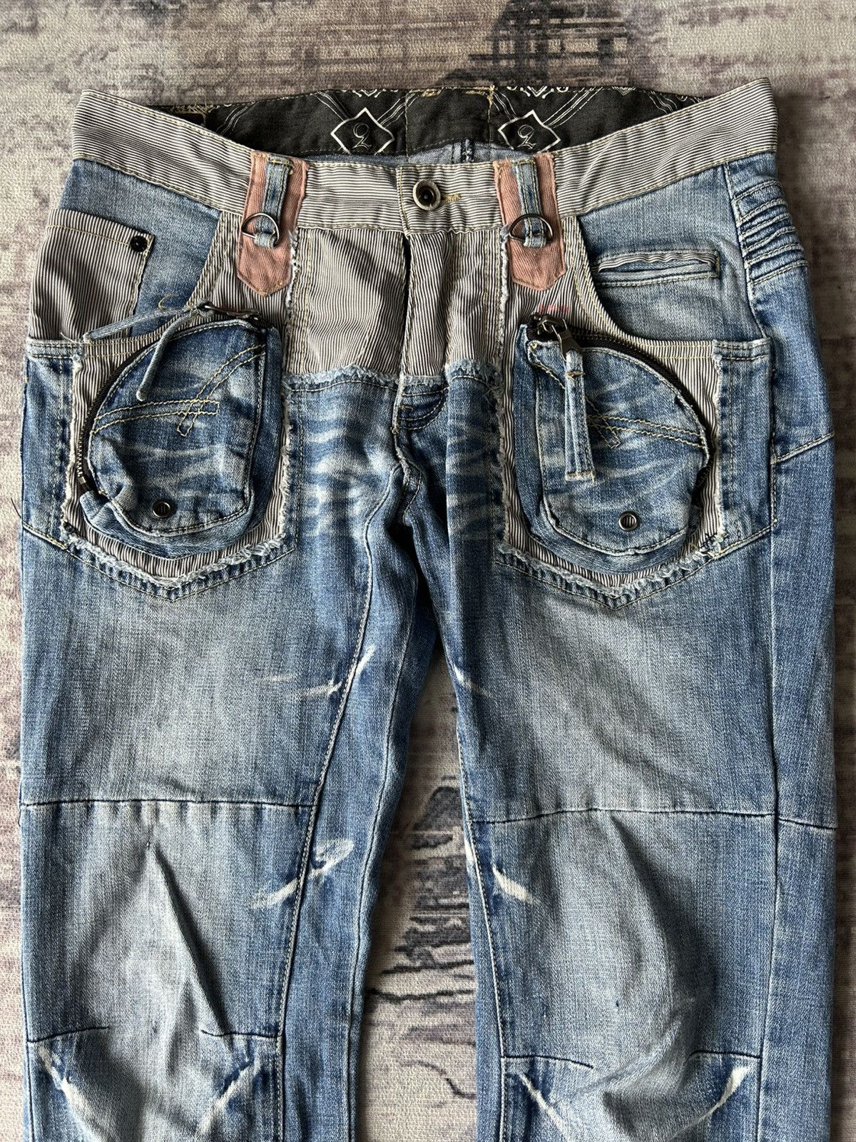 PPFM PPFM Punk Pocket Painted Jeans Size US 31 - 4 Thumbnail