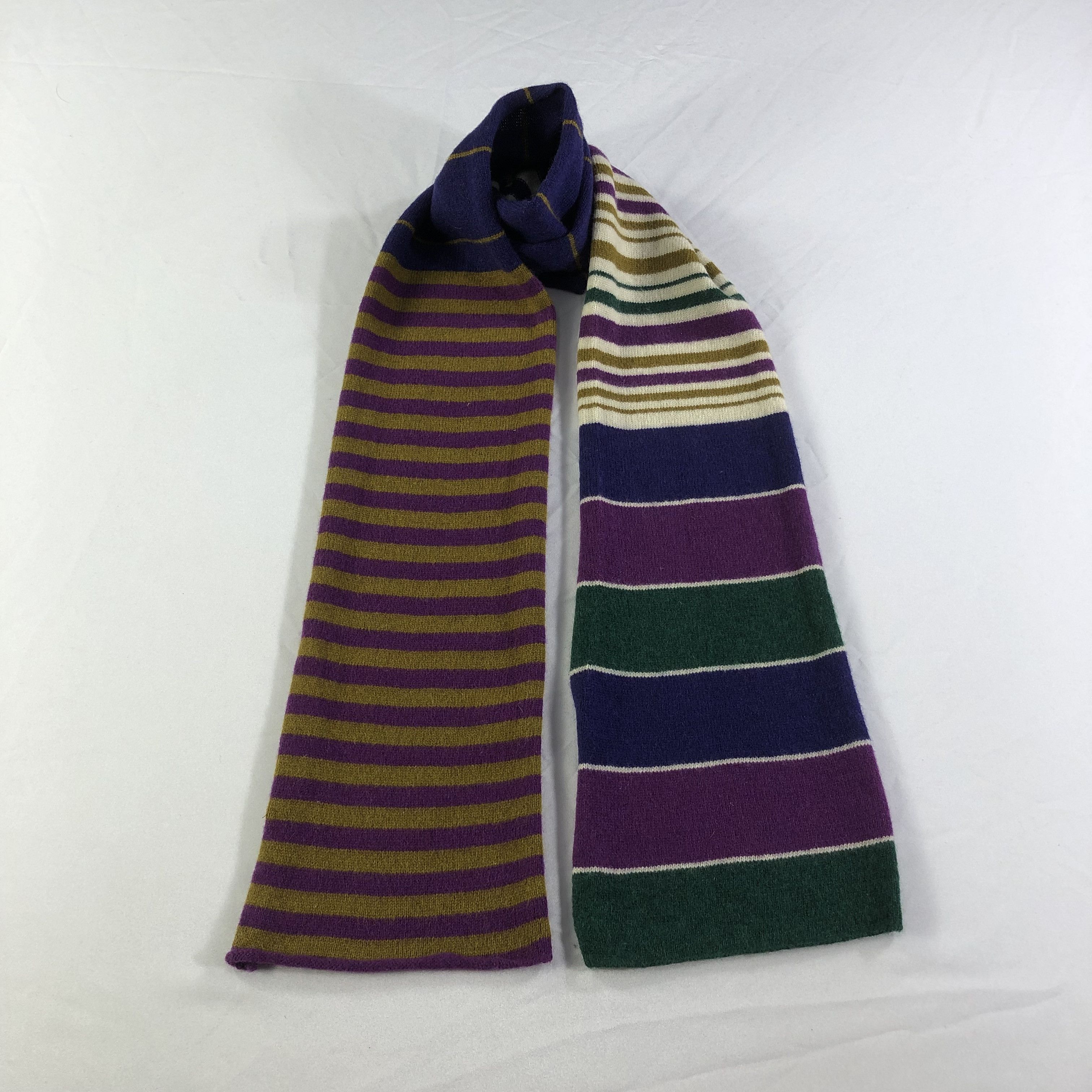 Charles Jourdan Charles Jourdan Striped Wool Scarf Muffler V1419 Size ONE SIZE - 1 Thumbnail
