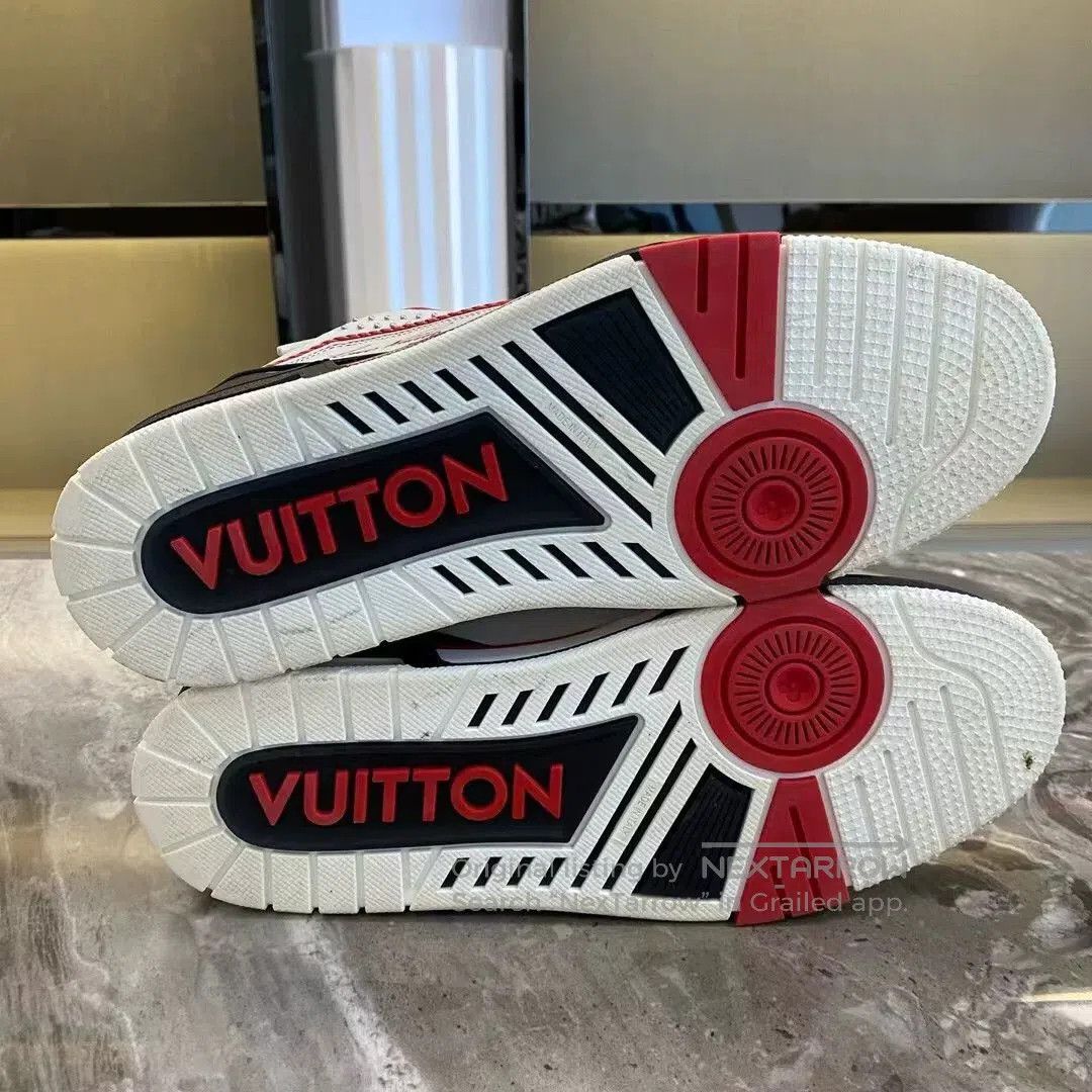 Louis Vuitton louis vuitton trainer shoes in red and black. Size US 9.5 / EU 42-43 - 4 Thumbnail