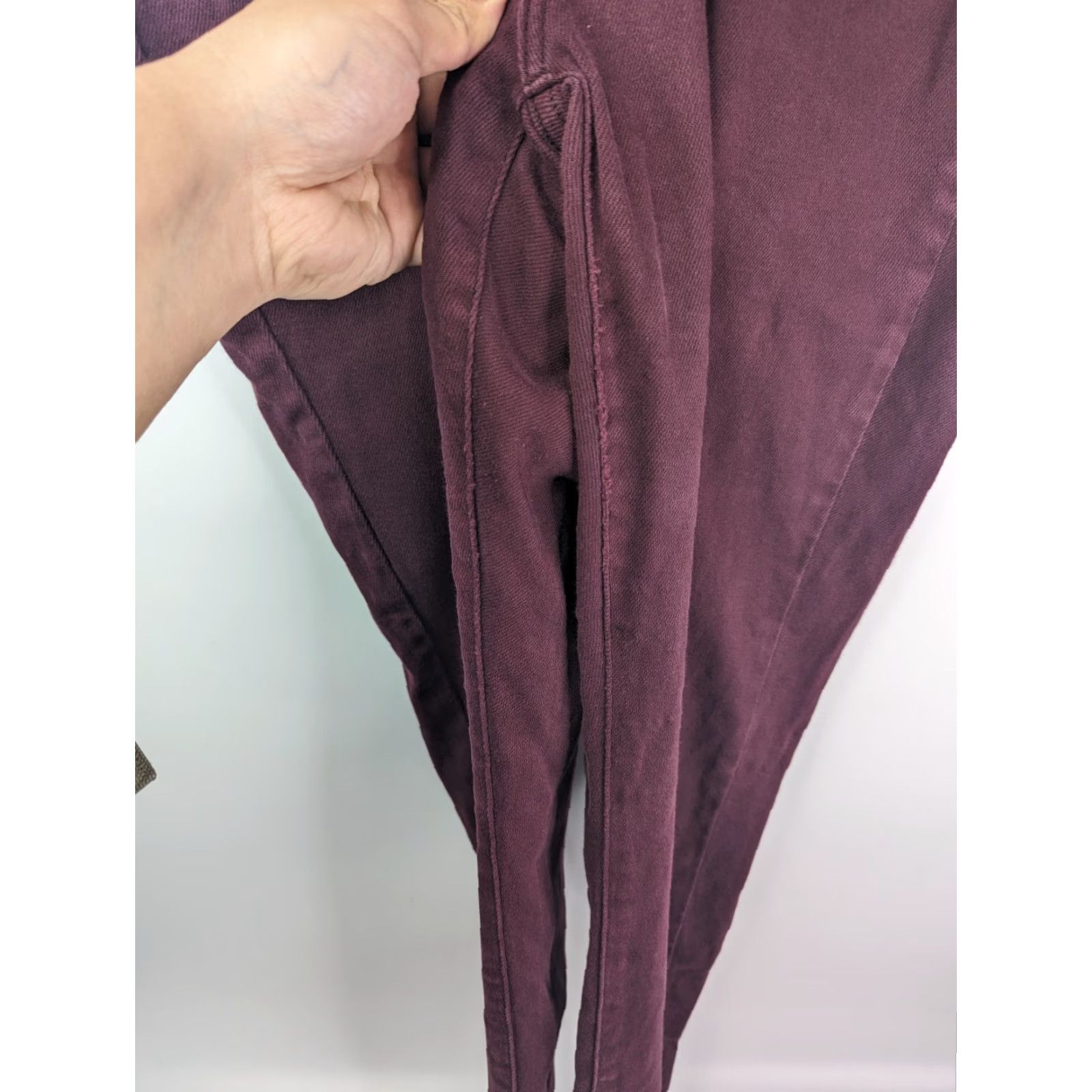 Vintage KanCan Jeans Women's 1XL Burgundy Red Gia High Rise Skinny KC7294BU Denim 5-Pocket Stretch Regular Plus Size 40" / US 18 - 3 Thumbnail