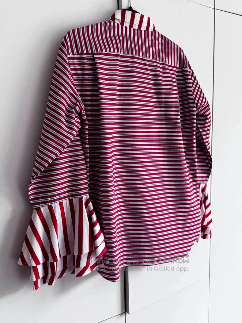 CDG Red White Stripe Shirt XS.