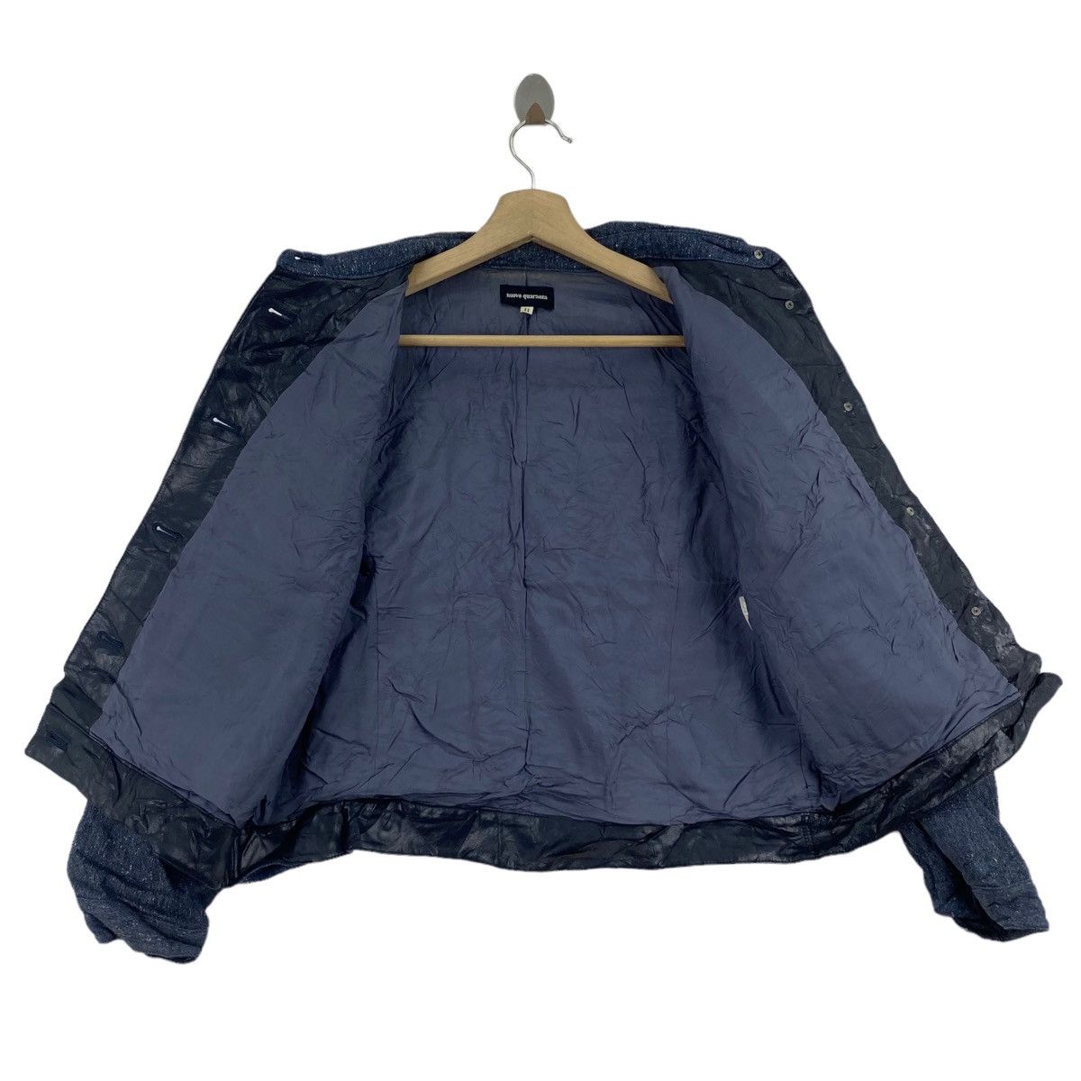 Other NUOVO QUARANTA Italian Designer Button Up Navy Wool Coat Size M / US 6-8 / IT 42-44 - 4 Thumbnail