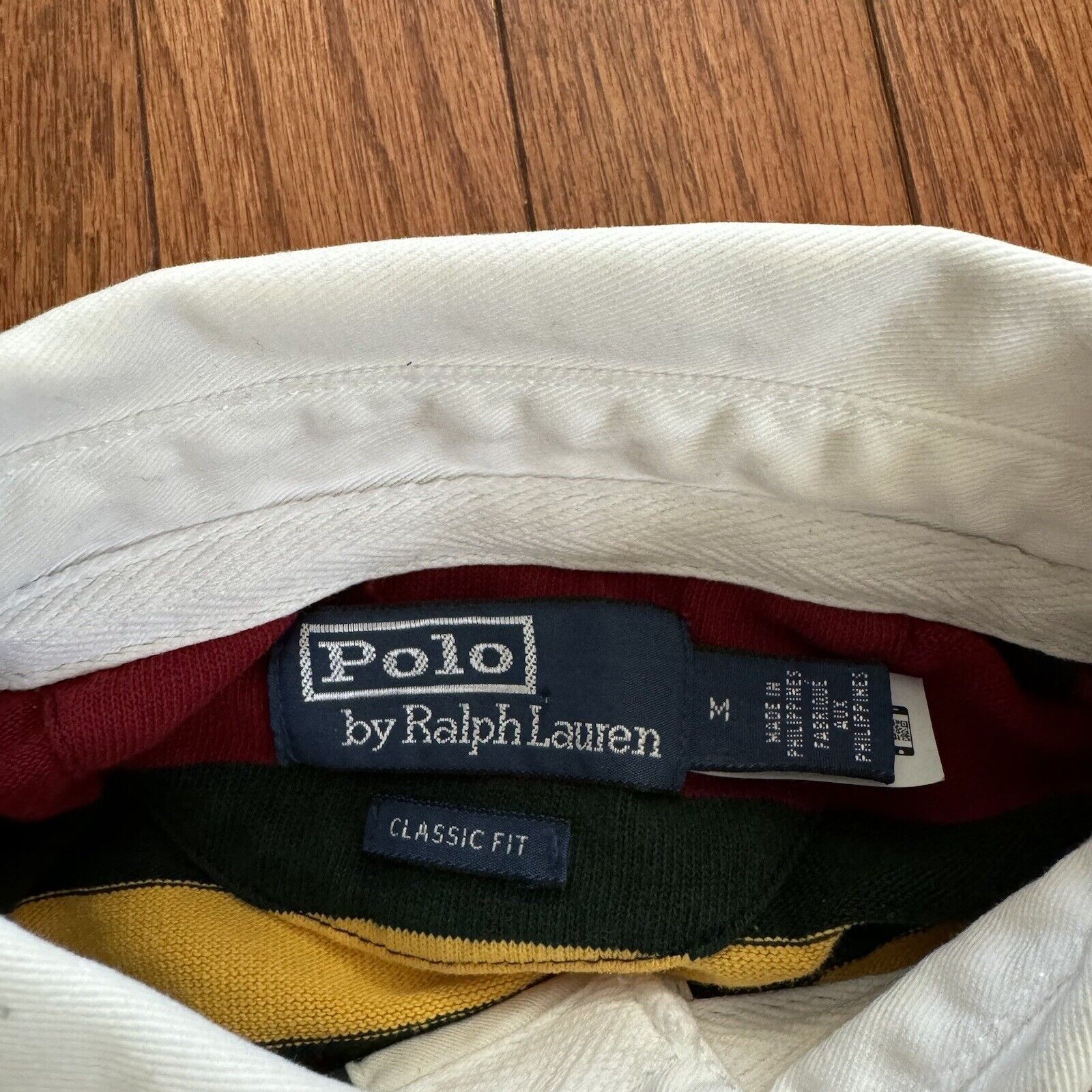 VTG Polo Ralph Lauren Long Sleeve Colorblock Polo Shirt M