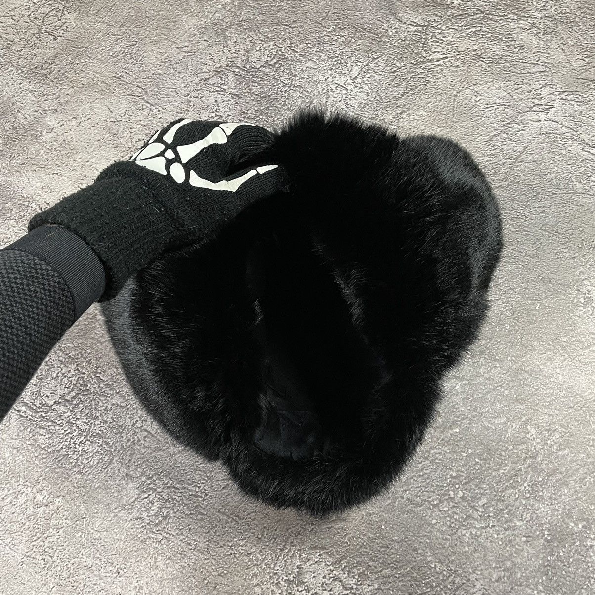 Vintage Vintage 90s Black Mohair Ushanka Beanie Faux Fur Alt Drip OS Size ONE SIZE - 7 Thumbnail