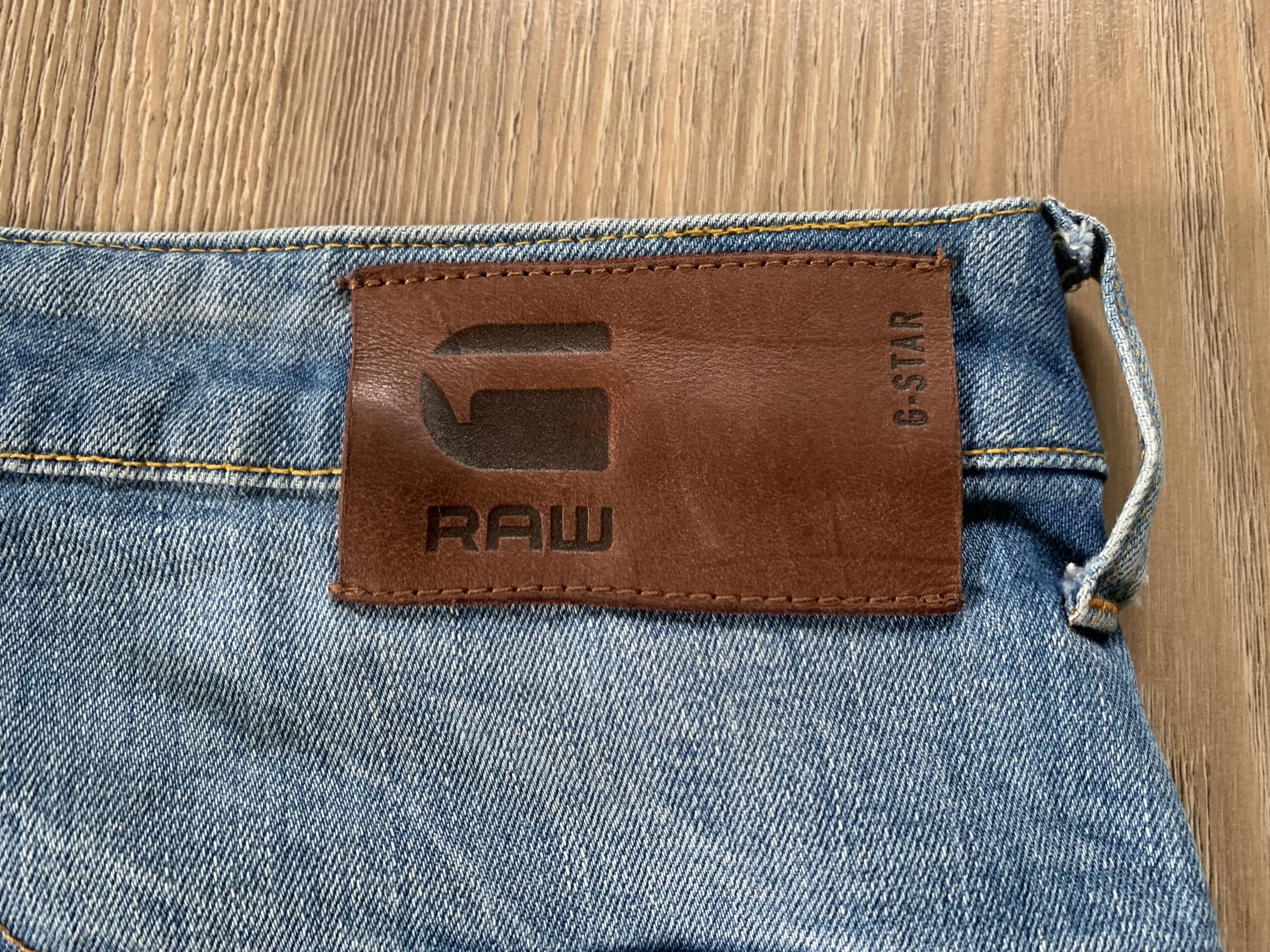 G-Star Mens G Star Raw A Crotch 3D Tapered Light Blue Jeans Size US 34 / EU 50 - 7 Thumbnail