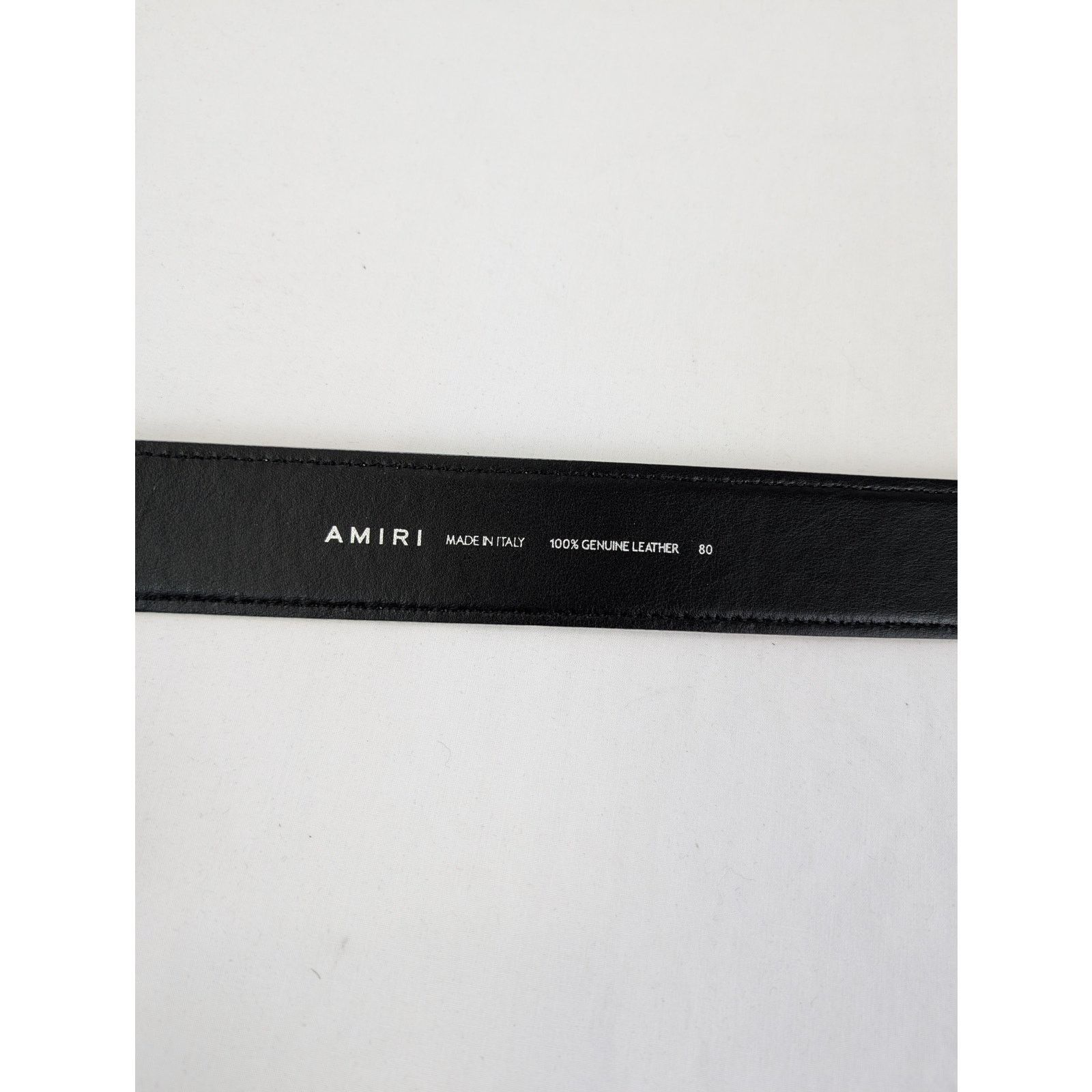 Amiri o1rshd1 Q:2 / Size: 75cm / Nappa Amiri 4cm Belt in Alabaster Size 30 - 8 Thumbnail