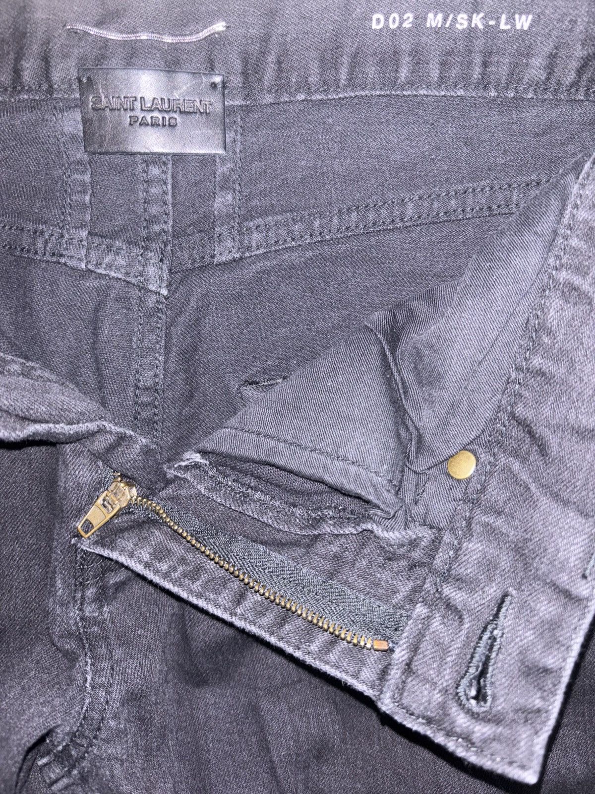 Saint Laurent Paris 15SS DISTRESSED BLACK JEAN Size US 29 - 3 Thumbnail