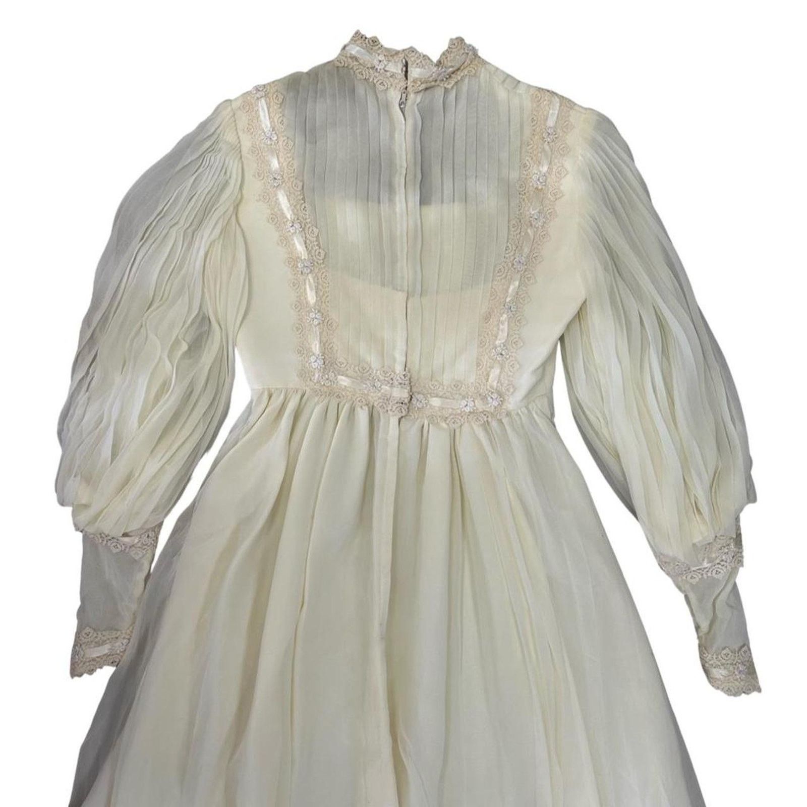 Vintage 70s vintage prairie dress victorian maxi wedding dress Size S / US 4 / IT 40 - 8 Thumbnail