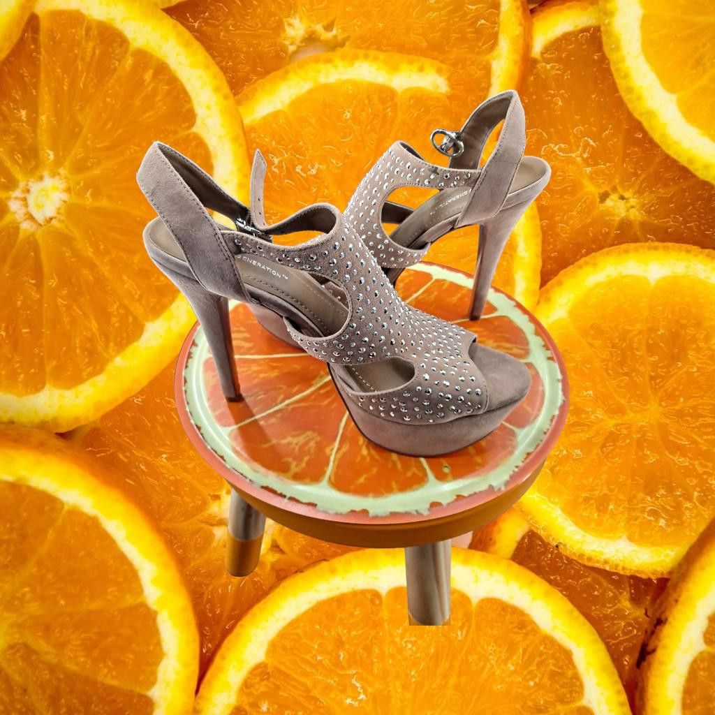 Other BCBGeneration Peep Toe Tan High Heels With Crystals Size 8.5 Size US 8.5 / IT 38.5 - 1 Thumbnail