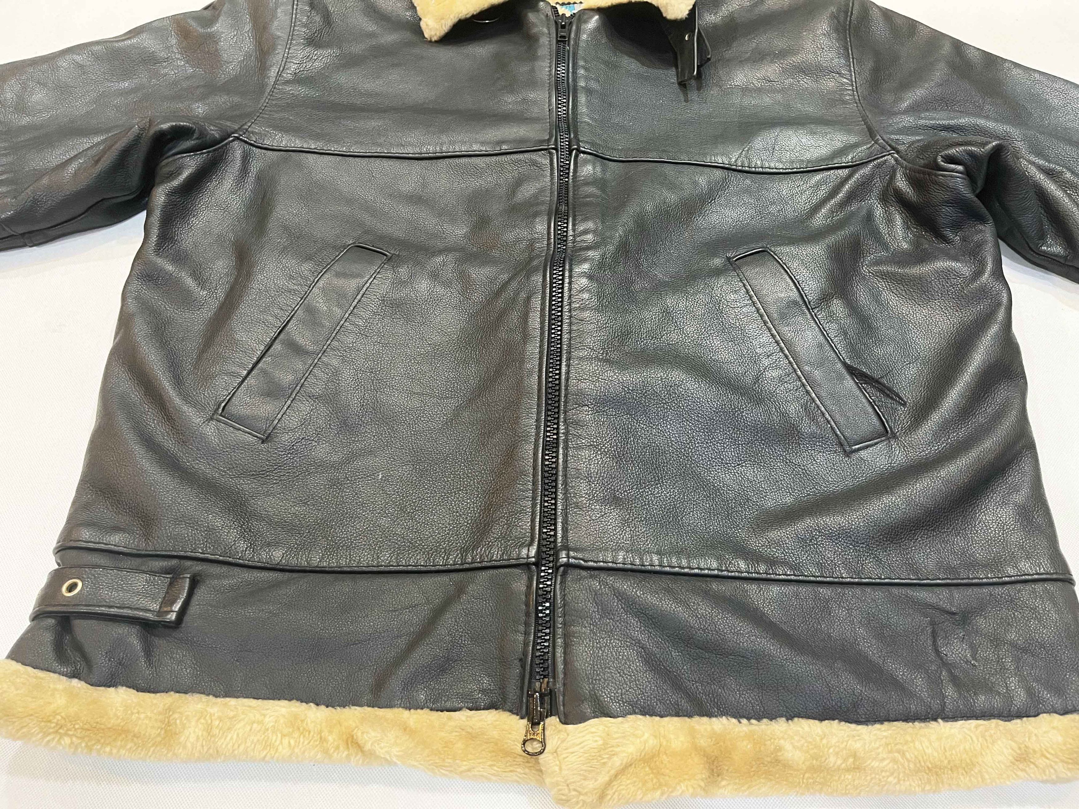 Vintage Vintage Buster Aviator Pilot Bomber Flight Leather Jacket Size US XXL / EU 58 / 5 - 6 Thumbnail