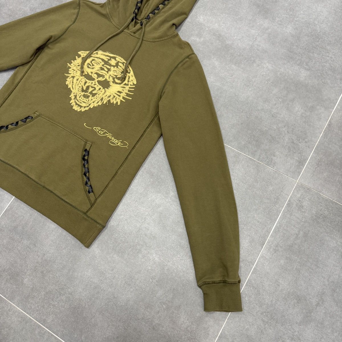 Christian Audigier × Ed Hardy Ed Hardy by Christian Audigier Embroidered Tiger Y2K Hoodie Size US M / EU 48-50 / 2 - 8 Thumbnail