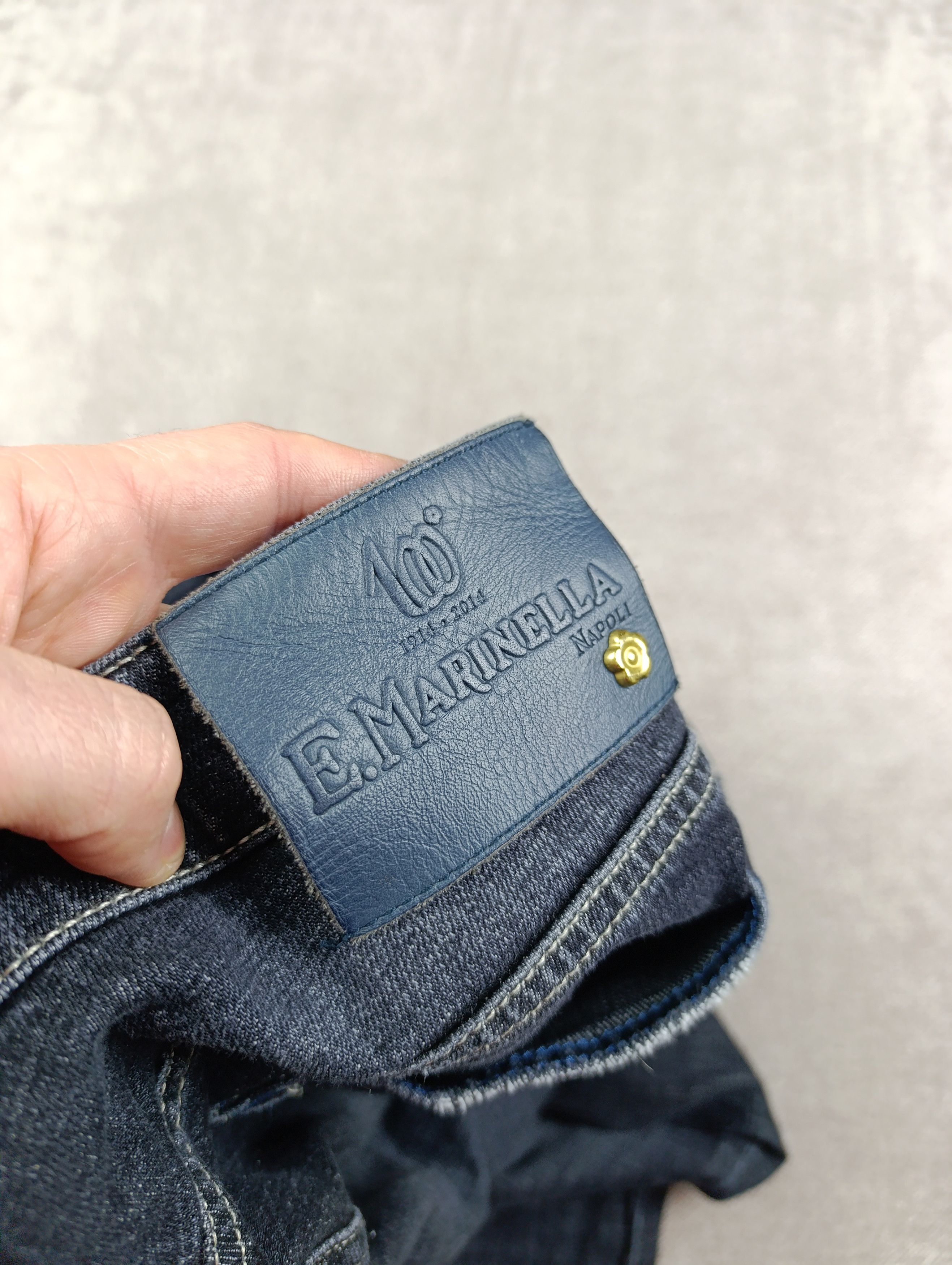 E. Marinella E.MARINELLA JEANS MILANO BUTTON FLY SLIM FIT FOR 100 YEARS Size US 37 - 22 Thumbnail