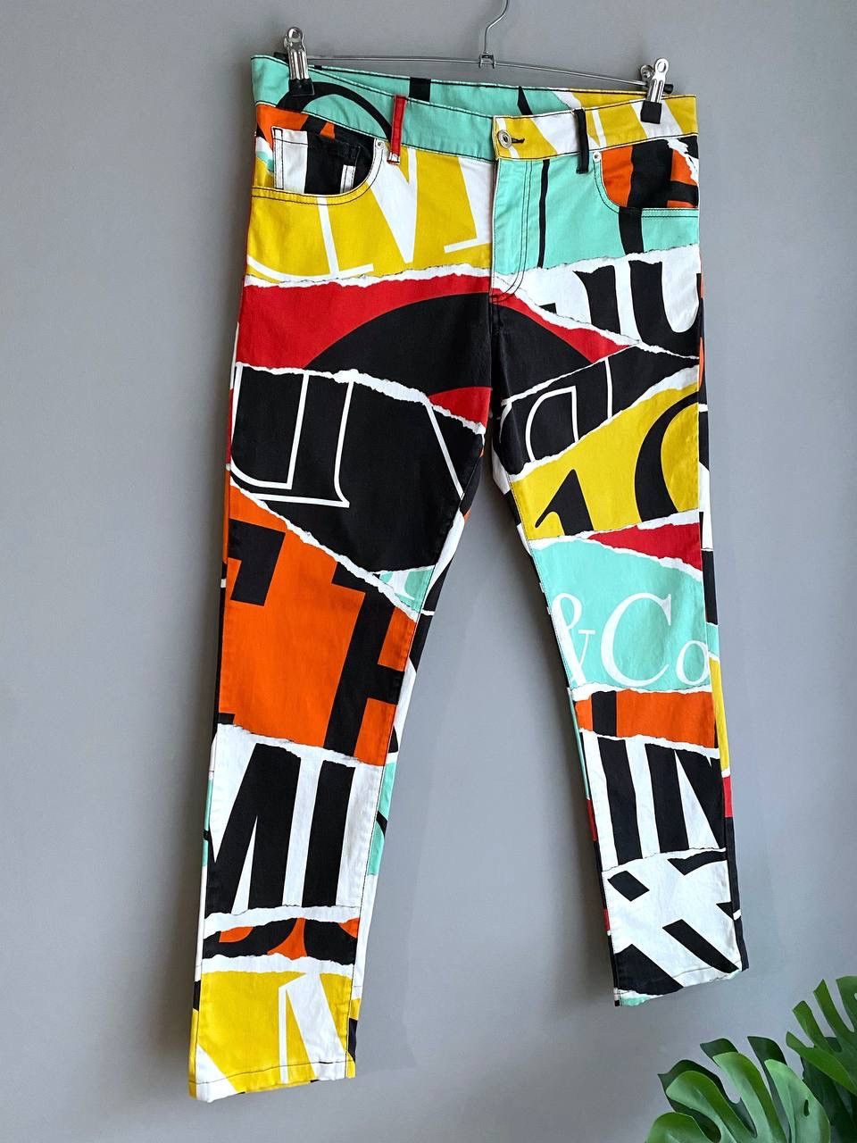 Designer × Moschino RARE MOSCHINO COUTURE Multicolor Print Men's Pant, W34 / L30 Size US 34 / EU 50 - 4 Thumbnail