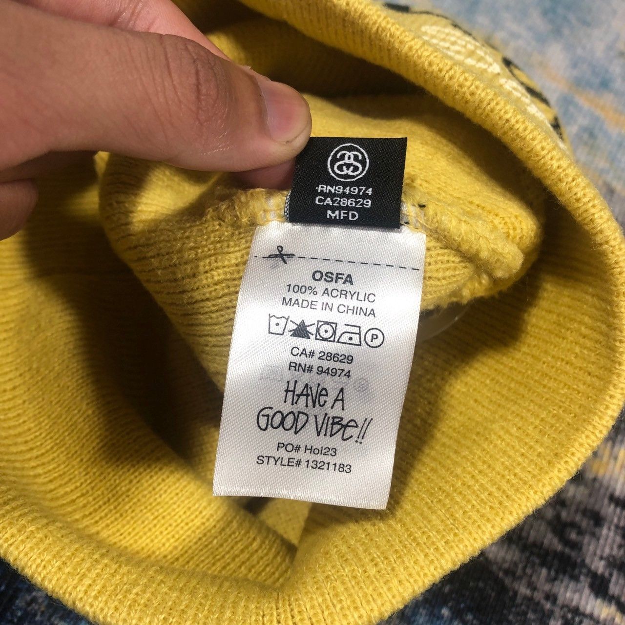 Stussy Stussy Workgear Print Skullcap Beanie Size ONE SIZE - 5 Thumbnail