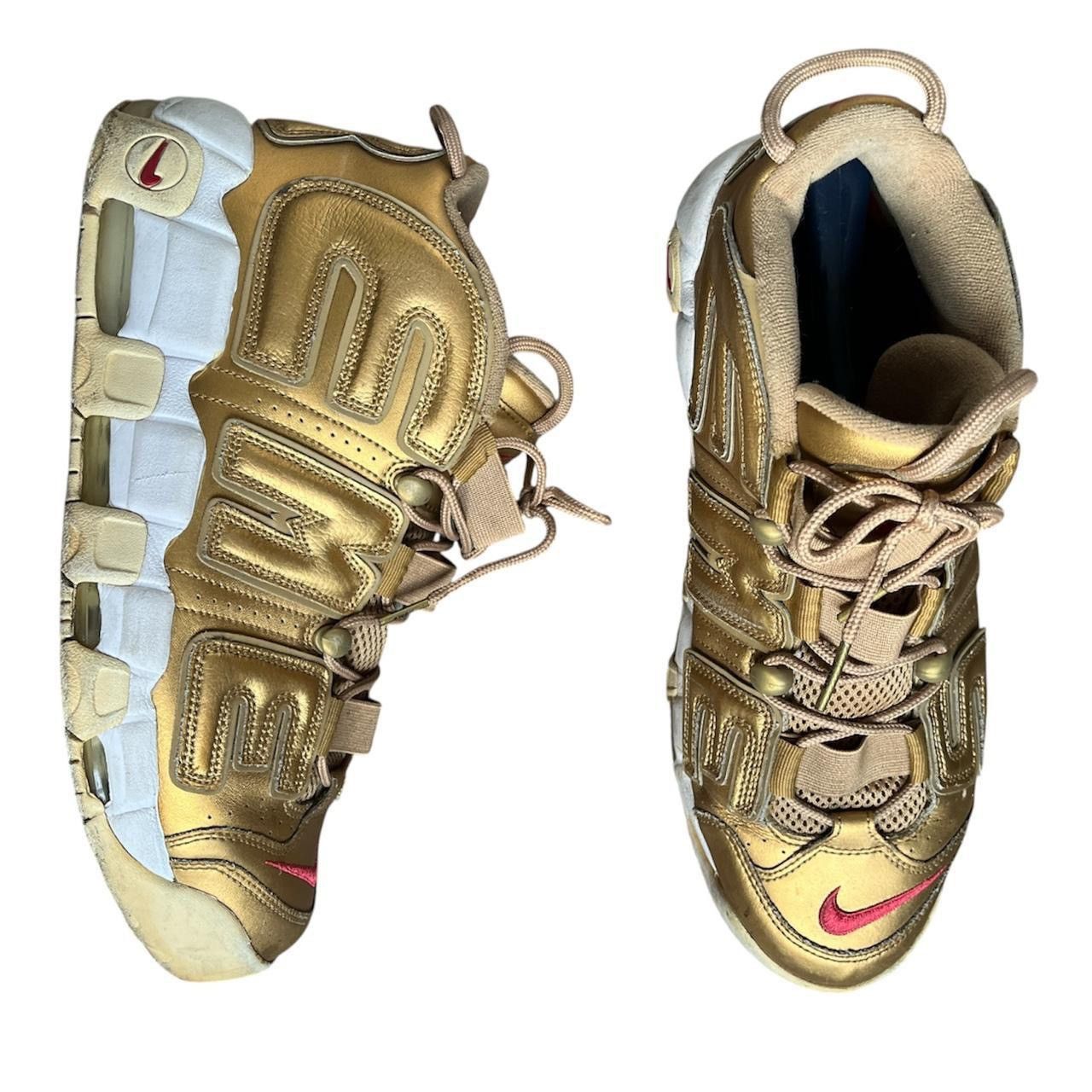 Nike × Supreme RARE gold supreme nike uptempo Size US 12 / EU 45 - 1 Thumbnail