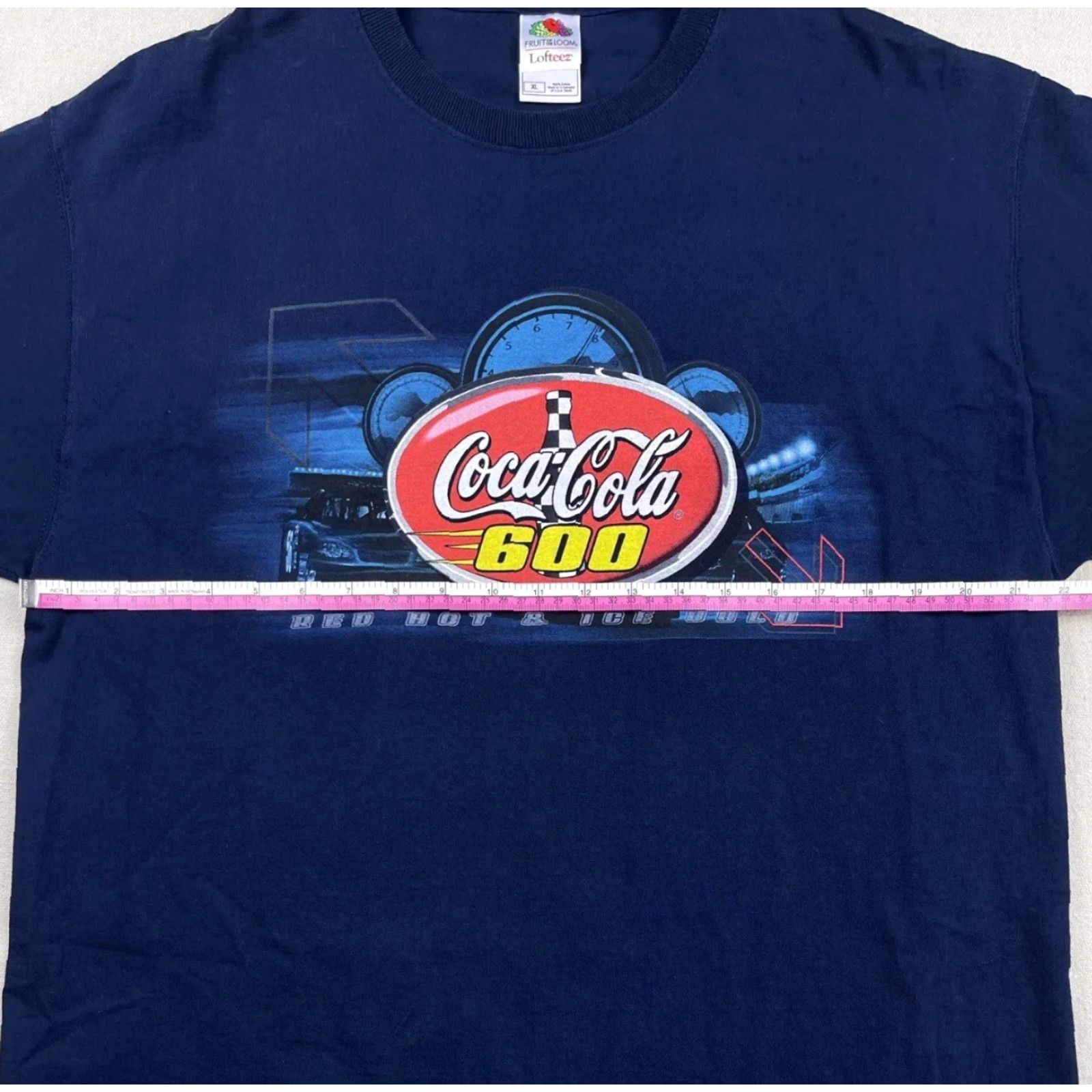 Vintage VINTAGE Coca-Cola T-Shirt XL Blue Racing Graphic 80s Double-Sided Mens Size US XL / EU 56 / 4 - 6 Thumbnail
