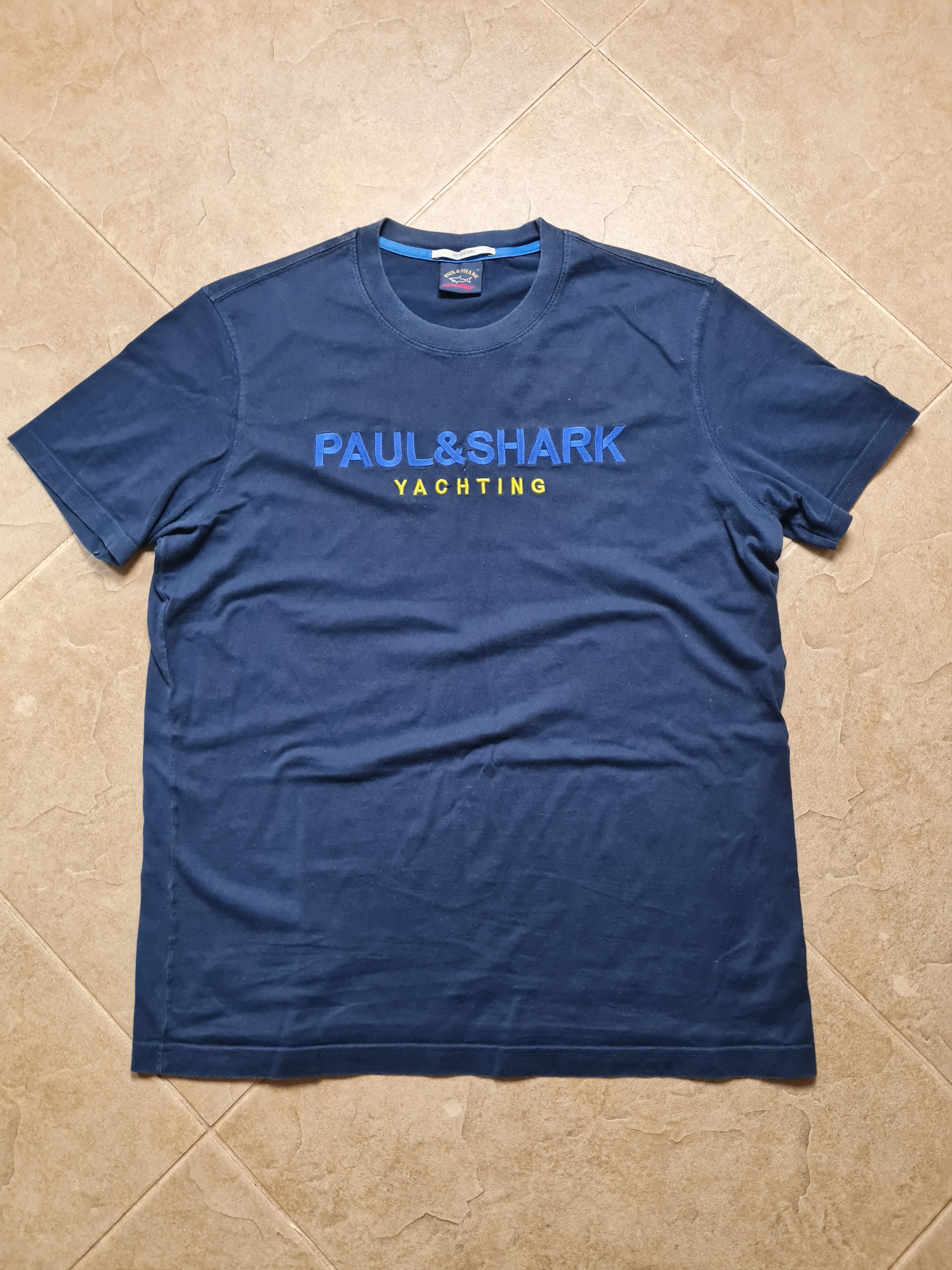 Paul & Shark Shirts Paul Shark Short Sleeve Basic T-Shirt Big Logo Size L Size US L / EU 52-54 / 3 - 12 Thumbnail