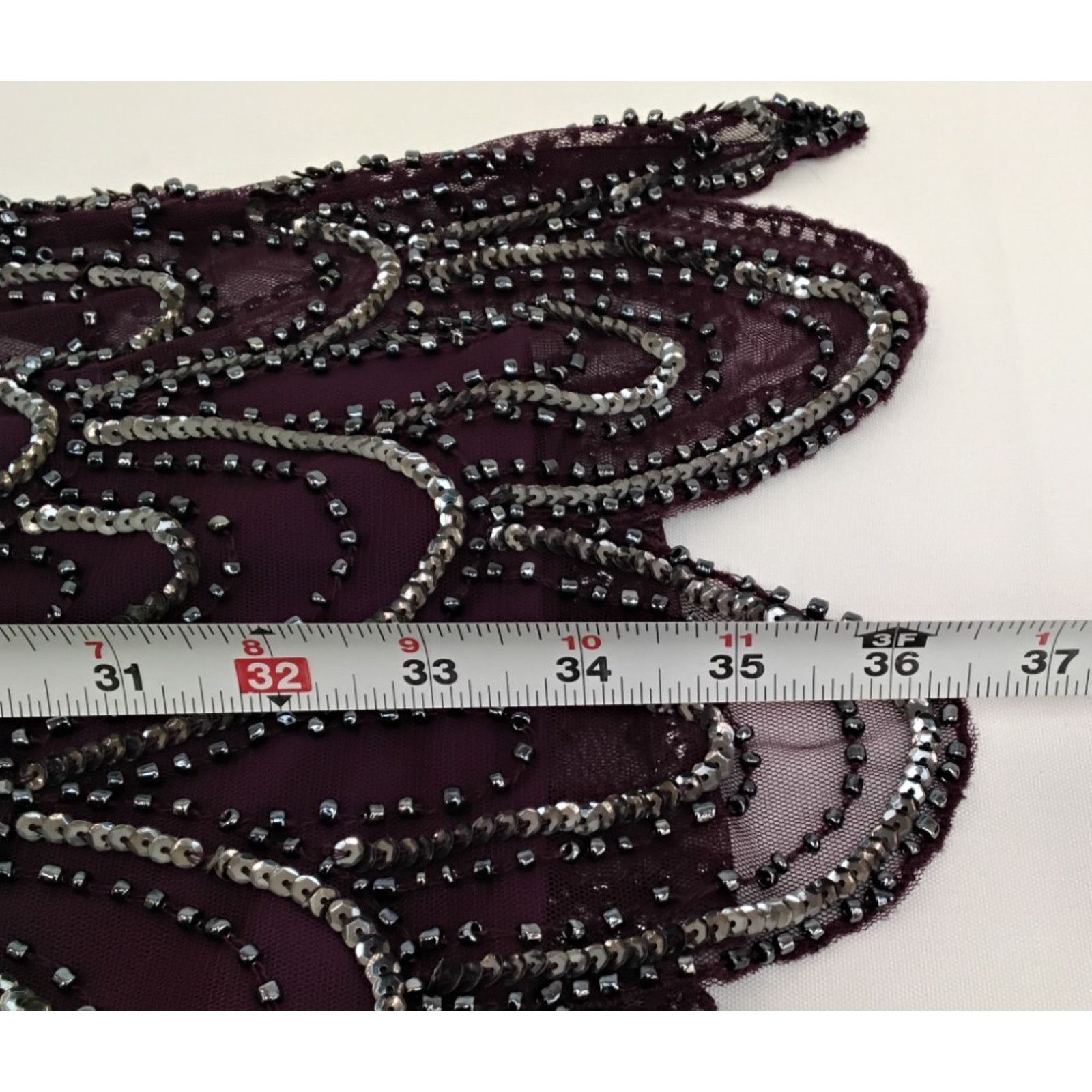 Other Pisarro Nights Carbon Beaded Dress Women's 10 Purple NWT Size L / US 10 / IT 46 - 17 Thumbnail