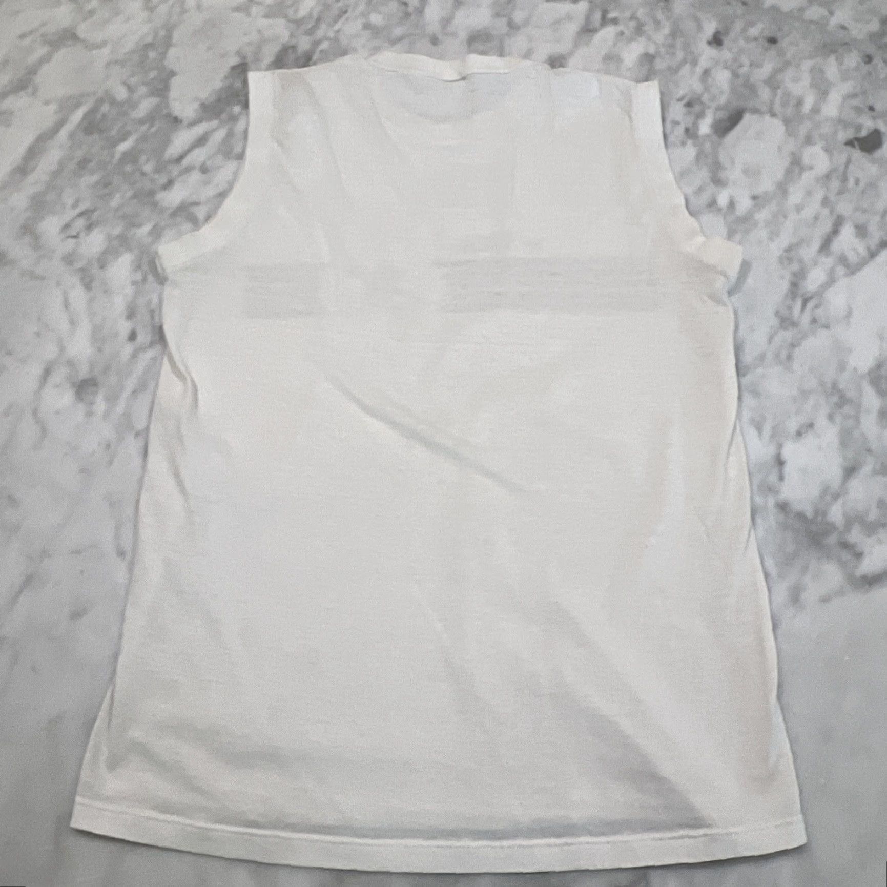 Velva Sheen VINTAGE Velva Sheen Sleeveless Shirt Men Medium White Cotton Blend 1970s Grunge Size US M / EU 48-50 / 2 - 4 Thumbnail
