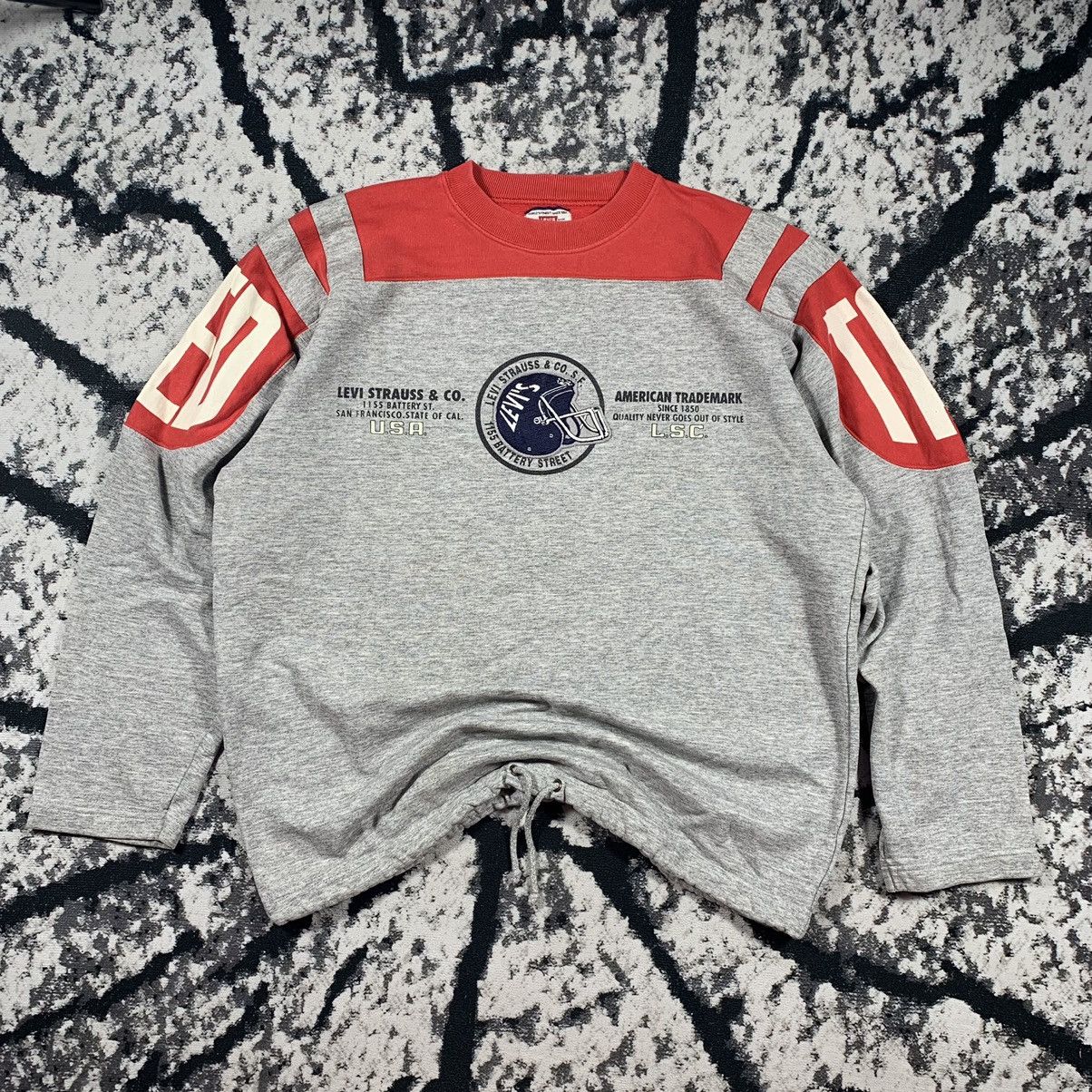 Levi's × Levi's Vintage Clothing × Vintage Vintage 90’s Levi’s Baseball USA Sweatshirt Embroidery Size US XL / EU 56 / 4 - 1 Thumbnail