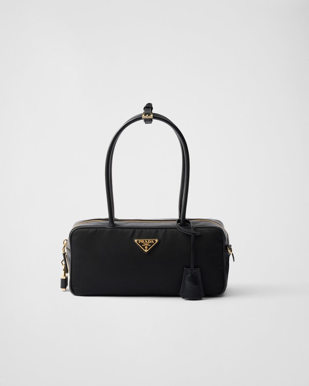 Prada Re-nylon and leather small bag with padlock Size ONE SIZE - 1 Thumbnail