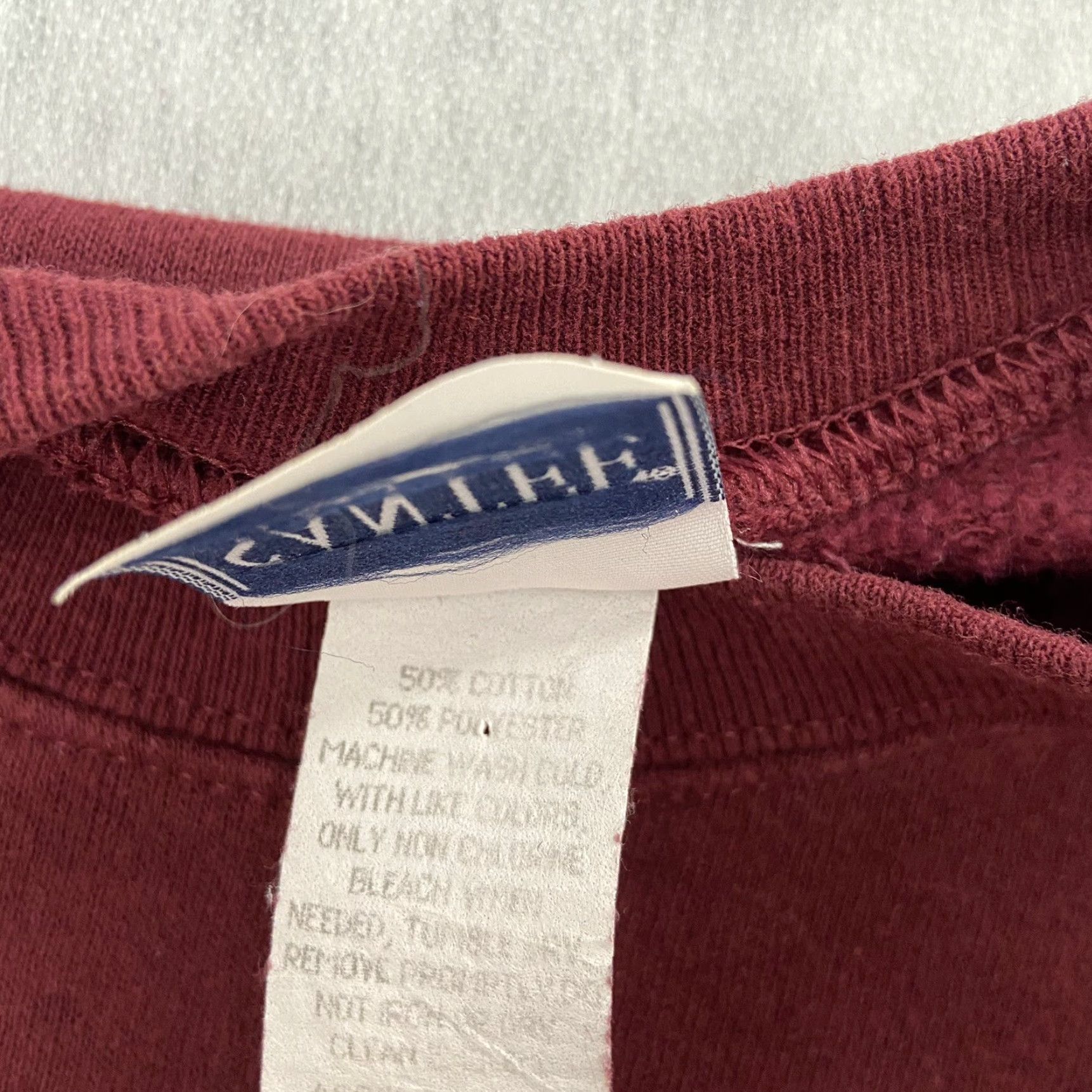 Vintage VINTAGE Santee Sweatshirt Pullover Maroon Adult XL Crew Neck 90s Gothic Funny Logo Cotton Blend Size US XL / EU 56 / 4 - 6 Thumbnail