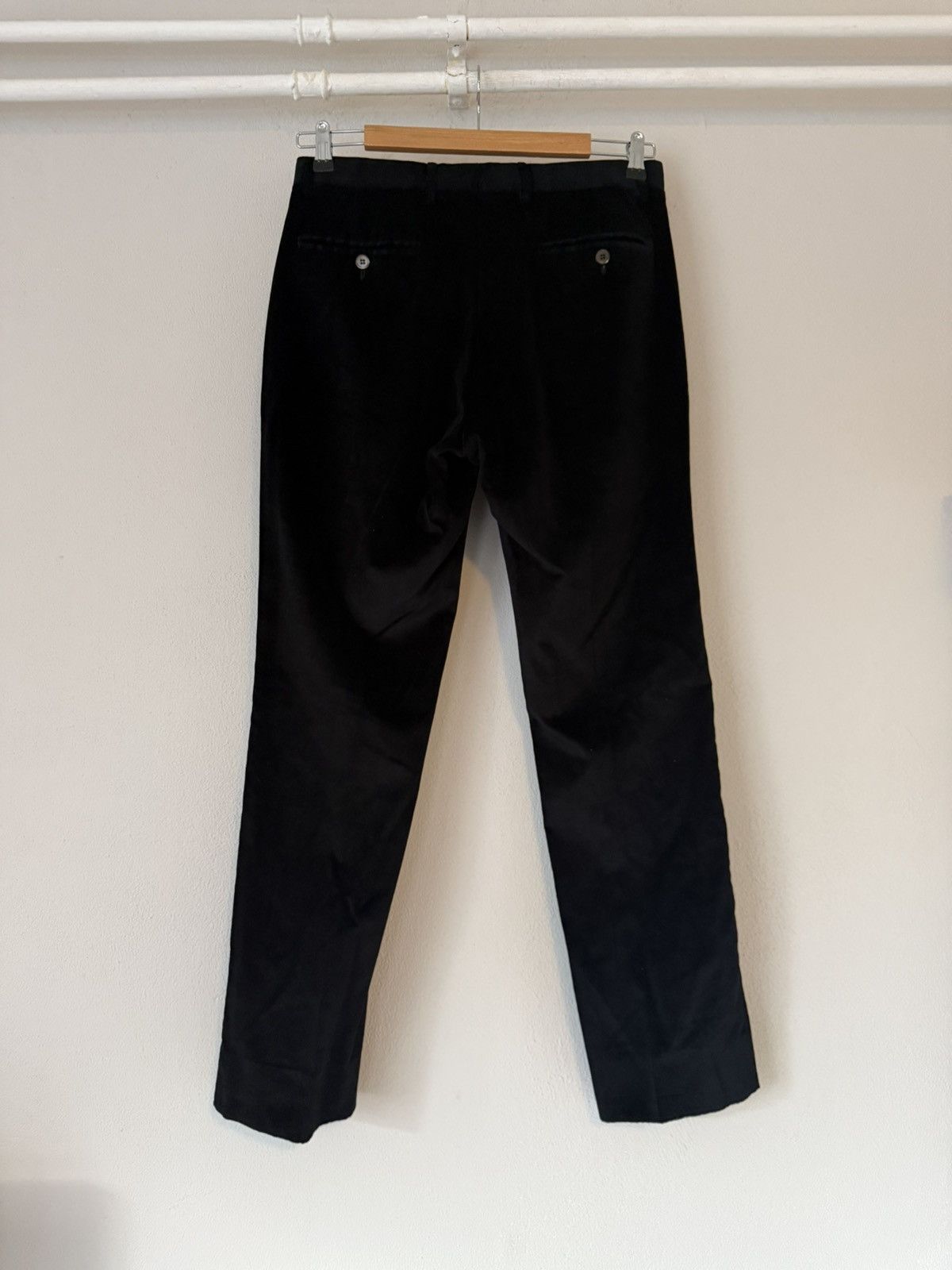 Yves Saint Laurent YSL Rive Gauche Black Velvet Straight Trousers Size US 32 / EU 48 - 7 Thumbnail