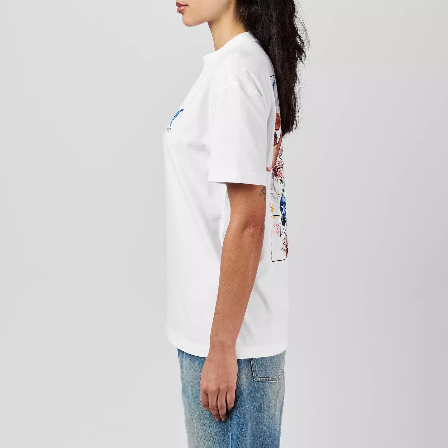 Off-White o1y1225 Crewneck T-Shirt in White Size XS / US 0-2 / IT 36-38 - 4 Thumbnail