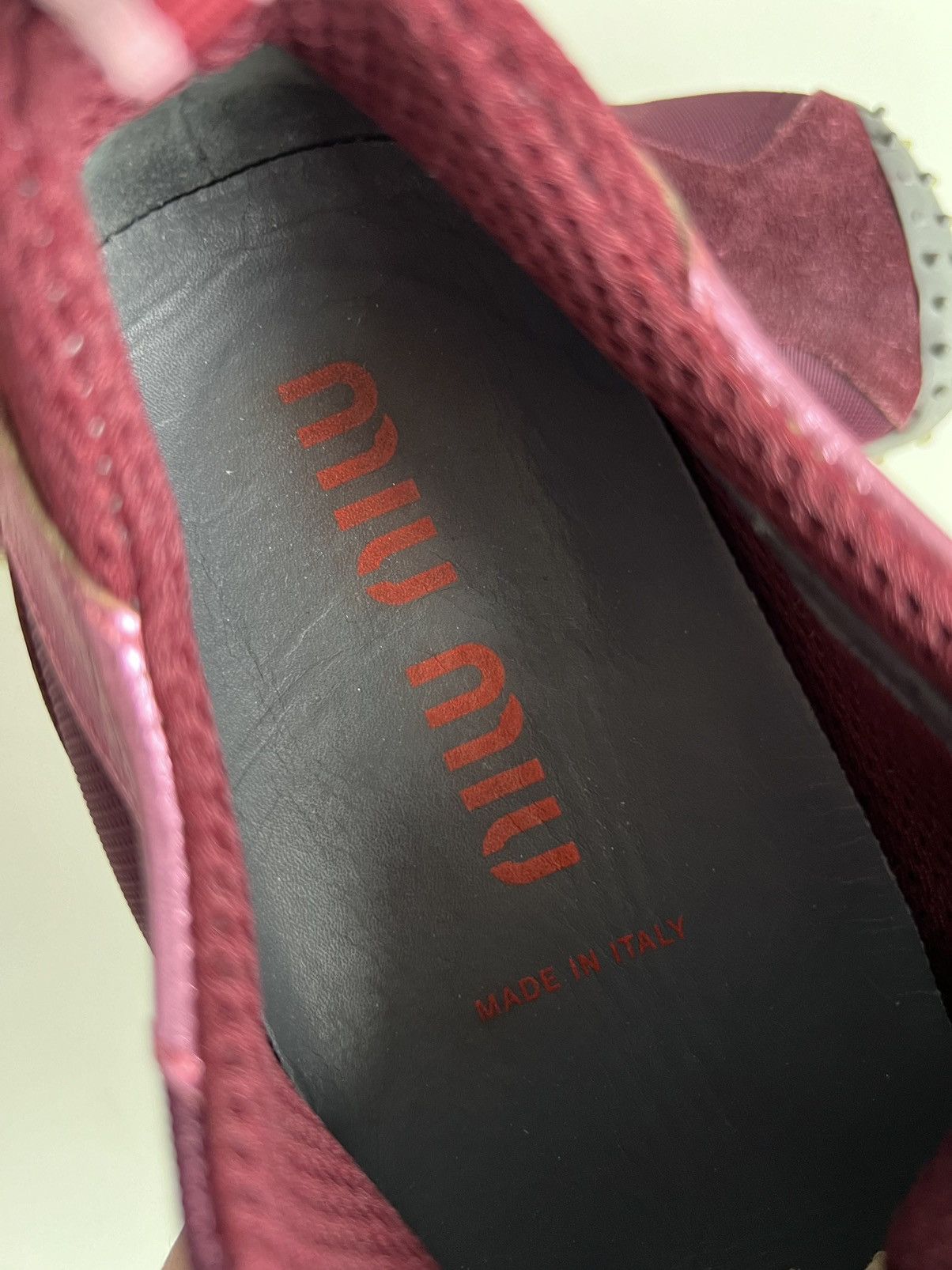 Miu Miu 🔥Iconic F/W99 MiuMiu Square Toe Bubble/Spike Sole Sneakers Size US 10 / IT 40 - 23 Thumbnail