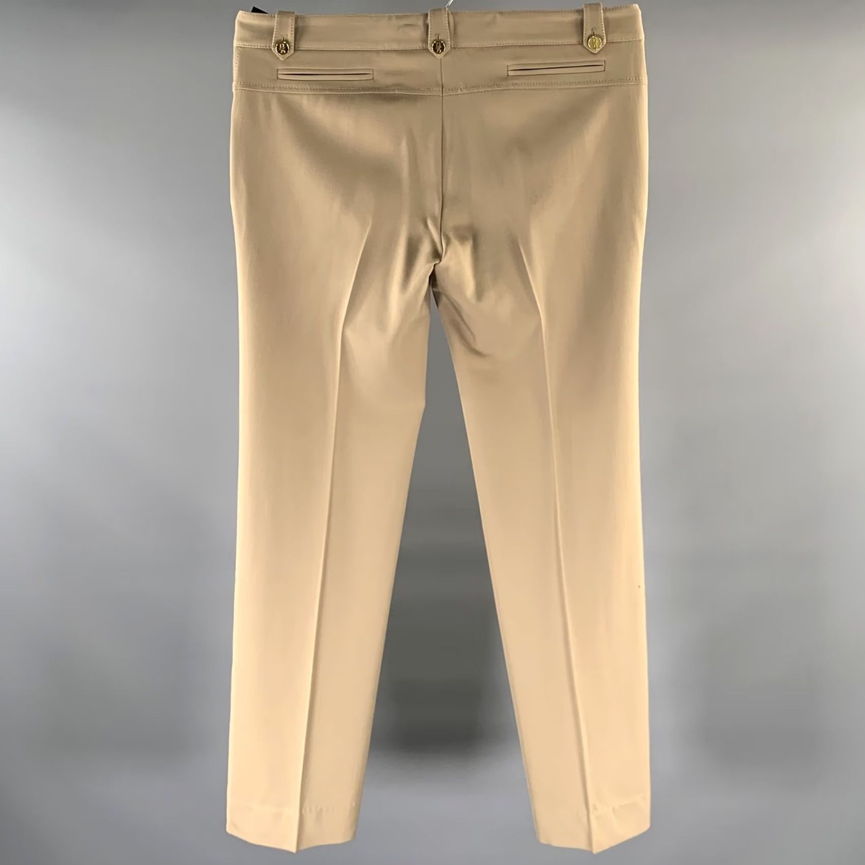 Dolce & Gabbana DOLCE & GABBANA Dress Pants Size 36 Khaki Wool Blend Size 25" / US 0 / IT 36 - 4 Thumbnail