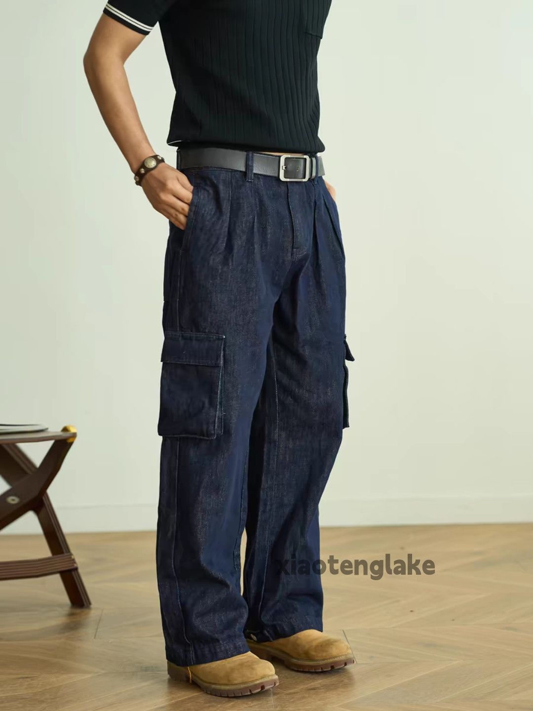 Designer × Jean × Vintage utility military pleated loose baggy workwear cargo pants Size US 32 / EU 48 - 2 Thumbnail