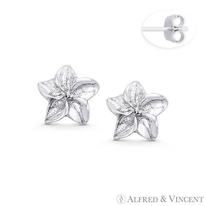 Other Orchid 5-Petal Flower Charm Stud Earrings Size ONE SIZE - 1 Preview