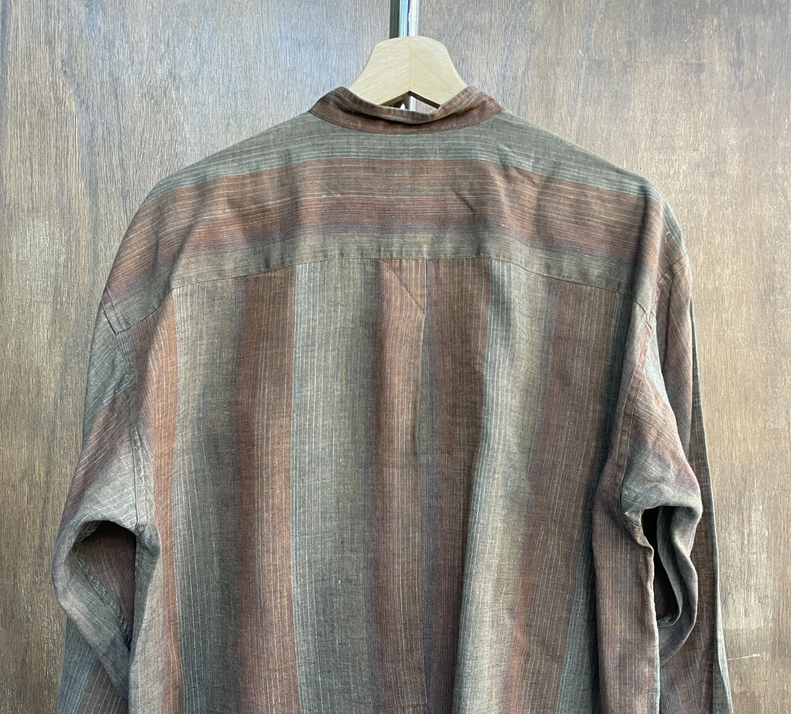 Issey Miyake ISSEY MIYAKE Shanghai Hemp Stripped Shirt Size US S / EU 44-46 / 1 - 4 Thumbnail