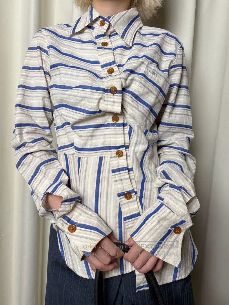 Vivienne Westwood Vivienne Westwood Vintage Striped Shirt Size S / US 4 / IT 40 - 4 Thumbnail