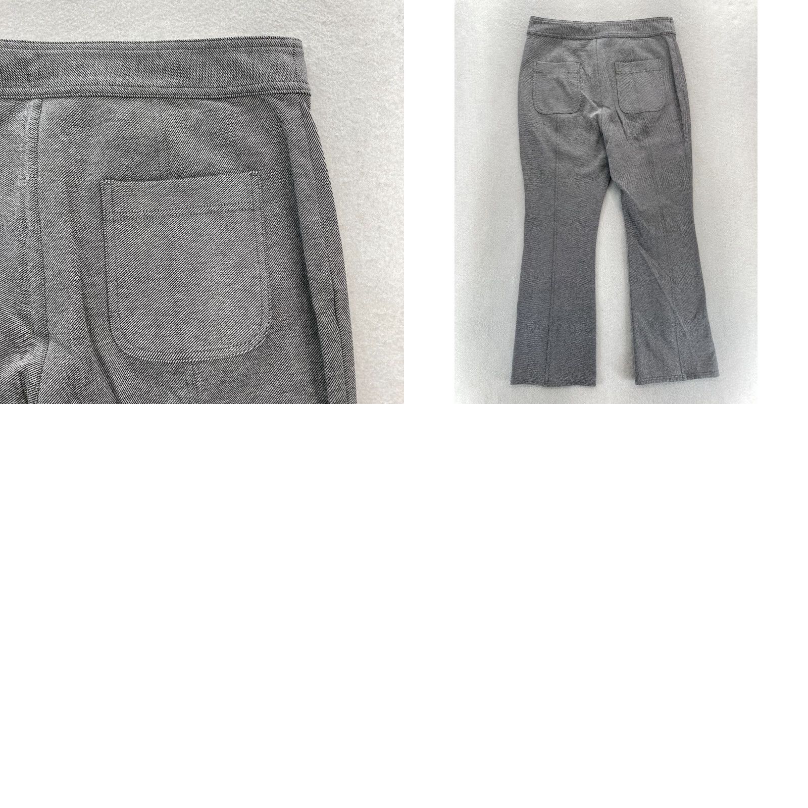 Vintage Maeve Anthropologie Kick Boot Pants Women's 12P Petite Gray Stretch City Career Chino Boots Jeans Size 34" / US 12 / IT 48 - 9 Thumbnail