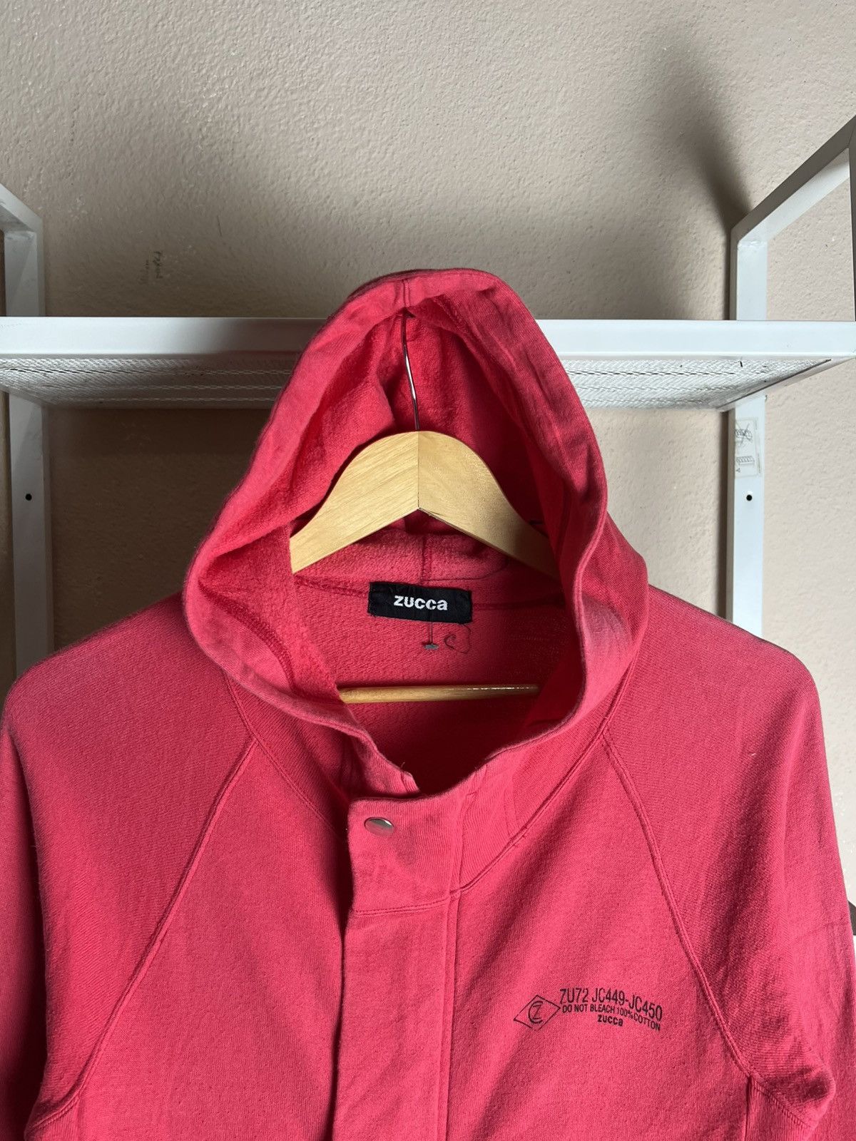 Japanese Brand × Vintage × Zucca Zucca Snap Button Zipper Sweater Hooded Size XXS / US 00 / IT 34 - 2 Thumbnail