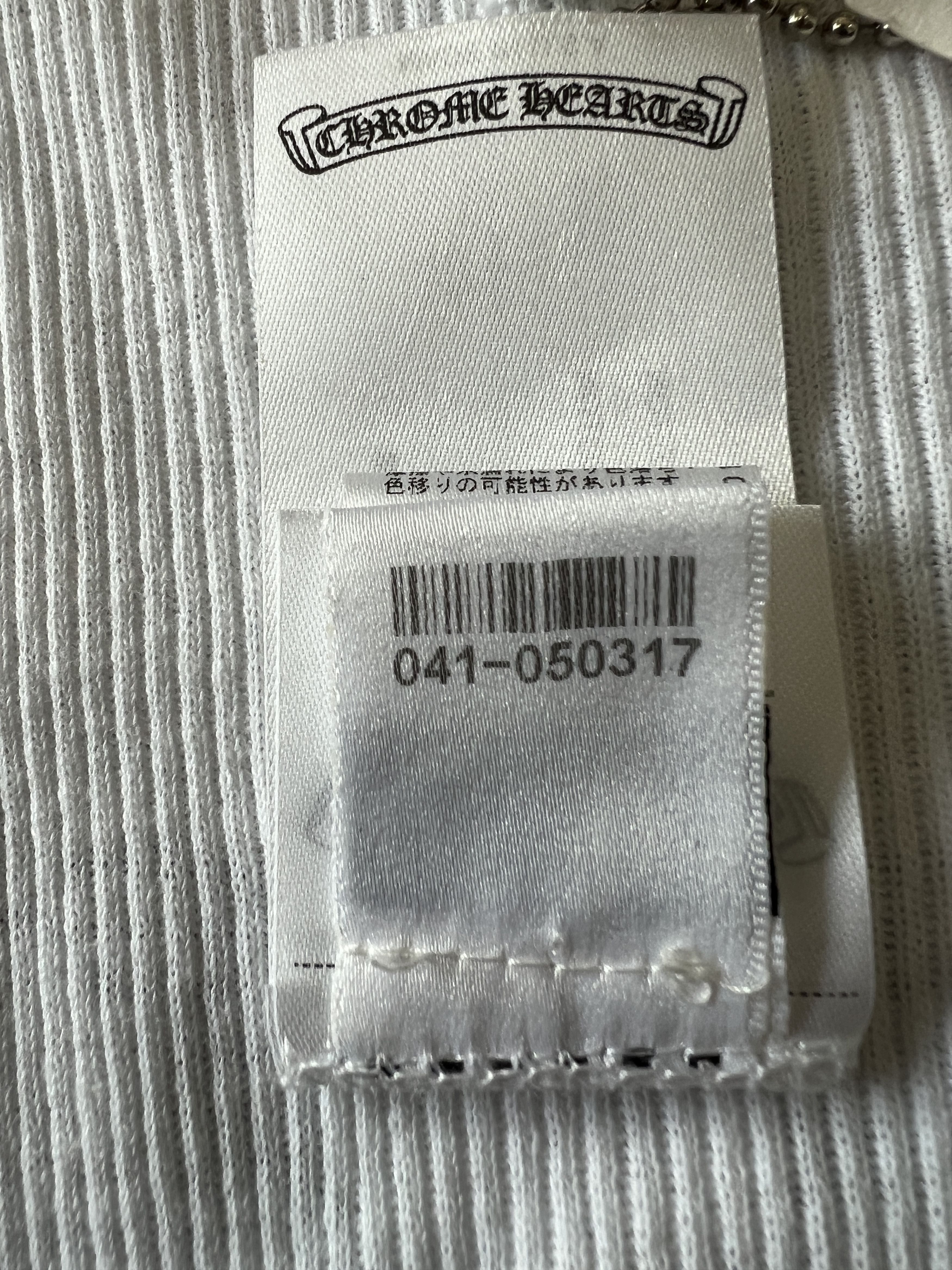 Chrome Hearts Chrome Hearts Rib Tank Cross Back Logo White Large Size US L / EU 52-54 / 3 - 12 Thumbnail