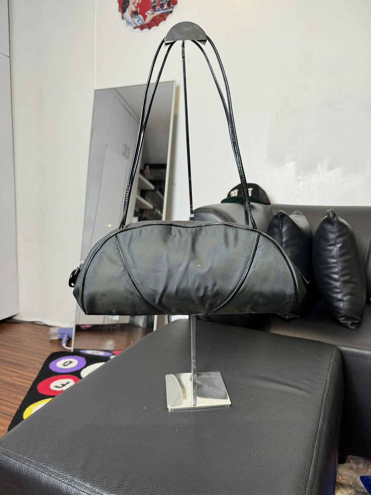 Dior Dior Black Nylon Shoulder Bag John Galliano 2001 Size ONE SIZE - 2 Thumbnail