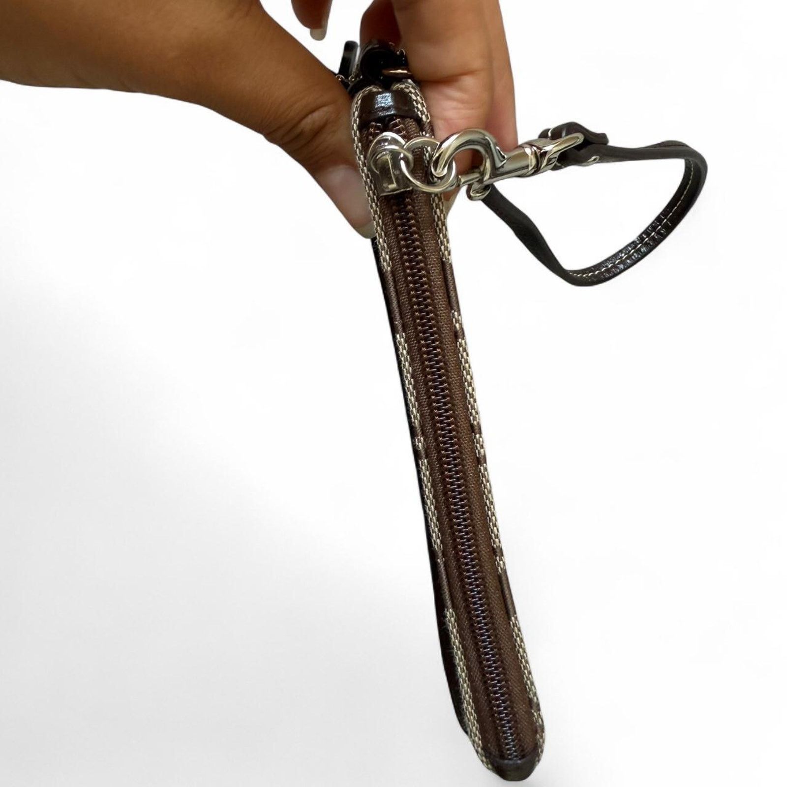 Coach Vintage Coach Khaki Signature Mini Wristlet (c. early 2000s) Size ONE SIZE - 4 Thumbnail