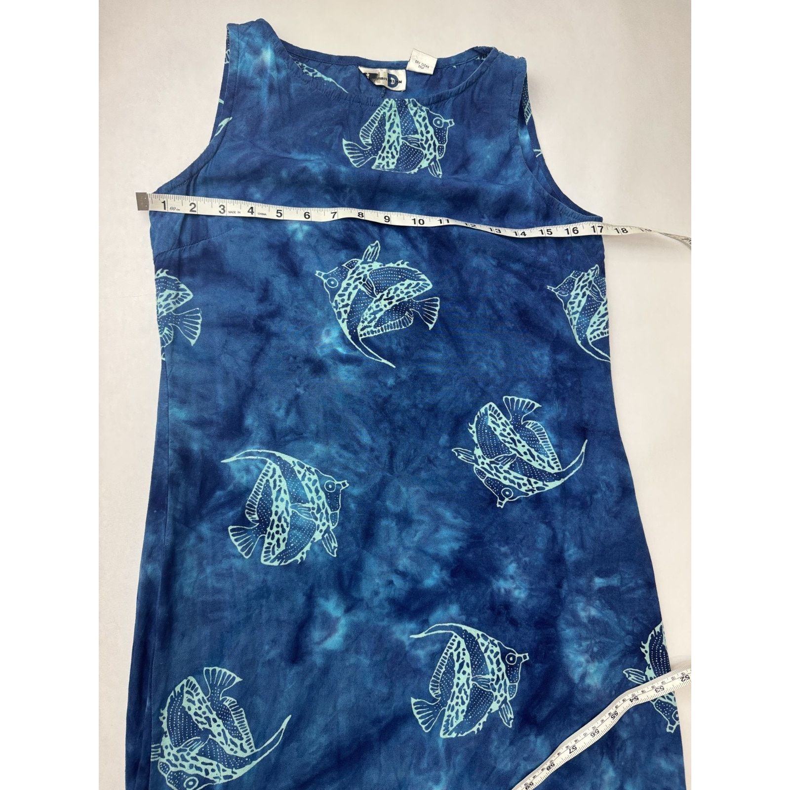Other Paul Harris Fish Blue Boho Beach Dress Maxi Rayon Small Size S / US 4 / IT 40 - 4 Thumbnail