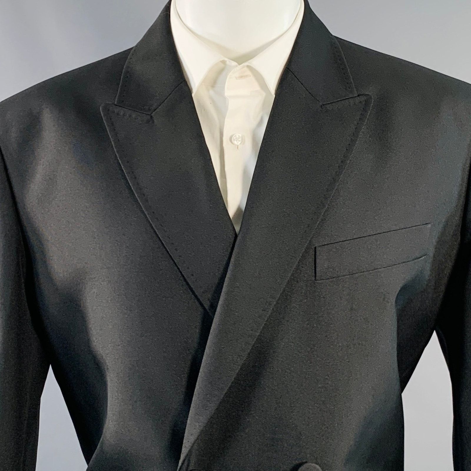 Valentino VALENTINO Size 38 Double Breasted Peak Lapel Sport Coat Size 38R - 2 Thumbnail