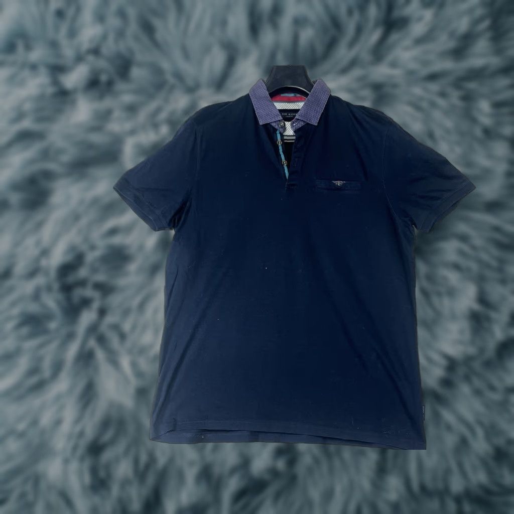 Ted Baker Ted Baker London Polo Shirt Navy Blue Pocket Slim S/M Men Regular 100% Cotton Brand Ted Baker London Polo Shirt Size US S / EU 44-46 / 1 - 1 Thumbnail