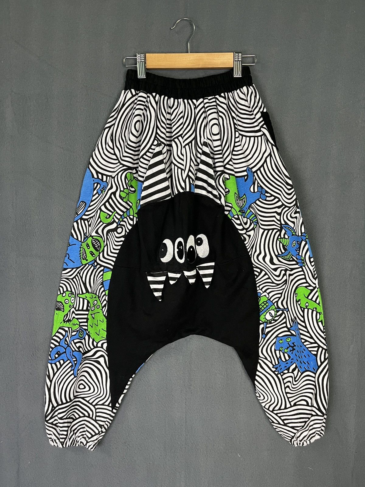 Hiprocker Monster Alien All Over Print Drop Crotch Pants