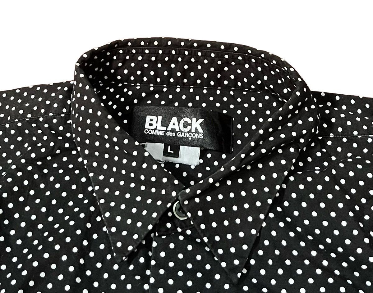 Black comme des garcons AD2008 polkadot button up shirt
