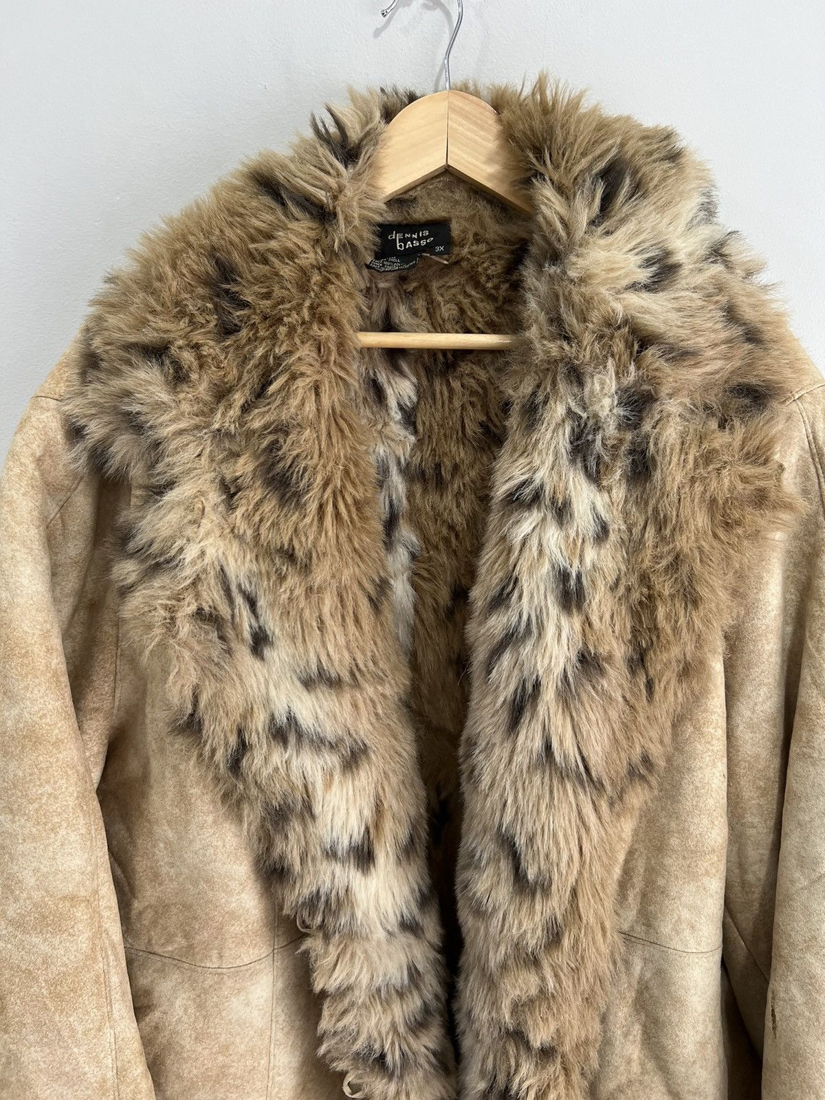 Japanese Brand Vintage Womens Dennis Basso Cheetah Fur Lined Coat Jacket Size US XXL / EU 58 / 5 - 2 Thumbnail