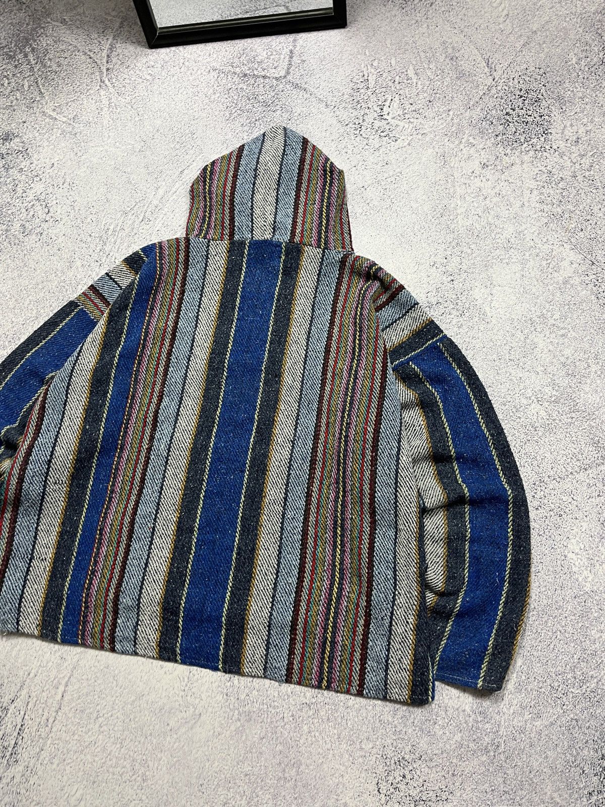 Japanese Brand × Vintage Vintage 90’s Navajo Style Cable Knit Patchwork Hoodie Rare Size US L / EU 52-54 / 3 - 13 Thumbnail