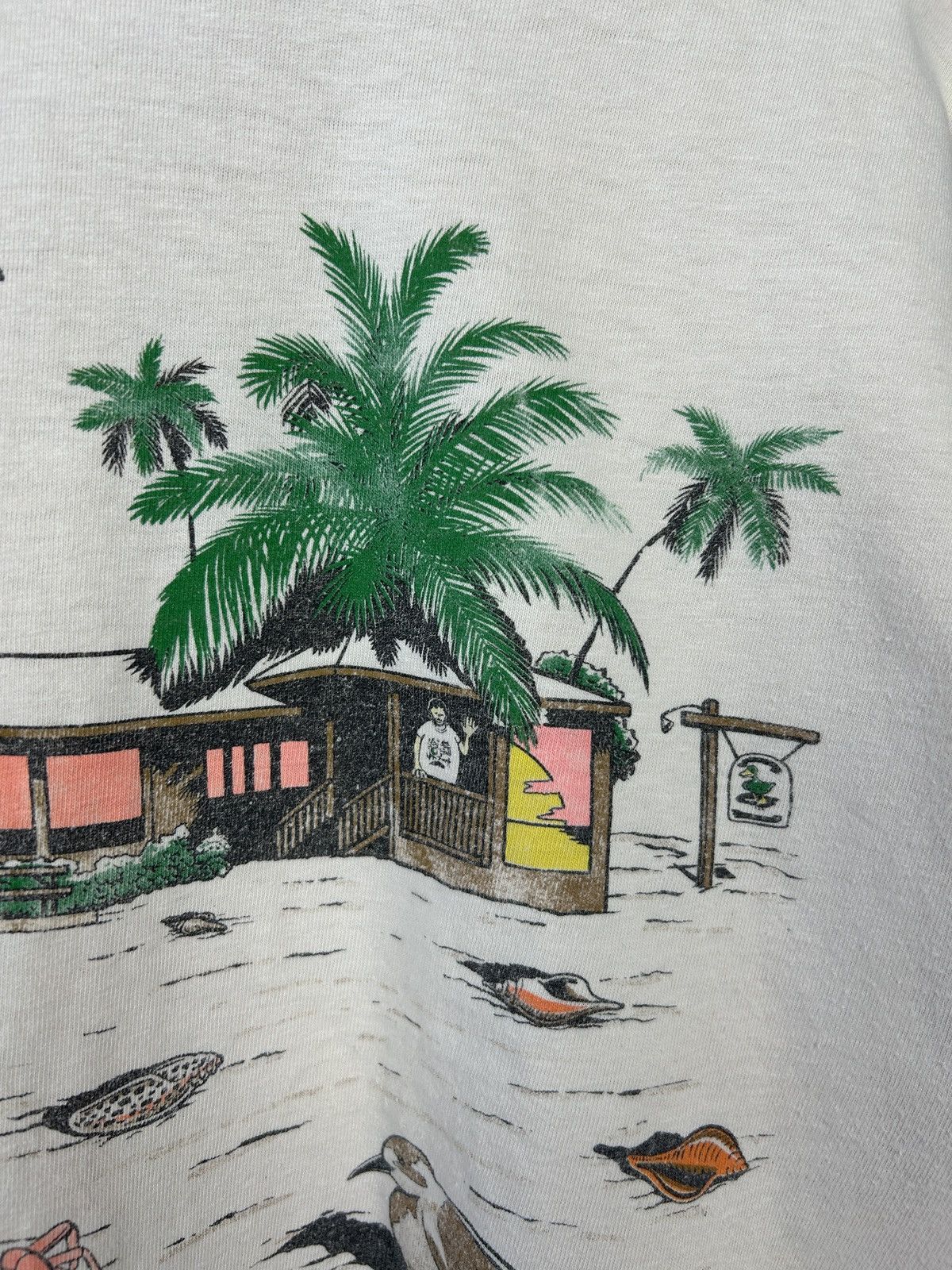 Hanes Vintage 1989 The Mucky Duck Captiva Island Florida 80s Size US L / EU 52-54 / 3 - 6 Thumbnail