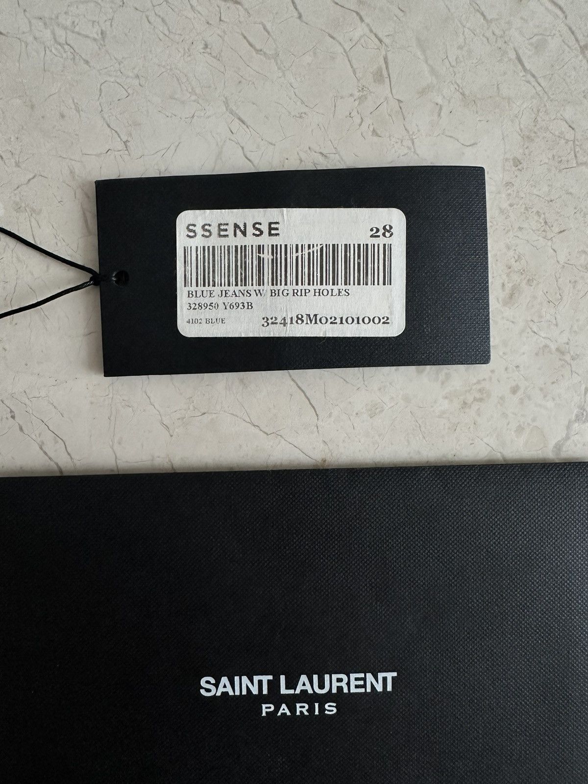 Hedi Slimane × Saint Laurent Paris 13AW Blowout Destroyed Runway Jeans Size US 28 / EU 44 - 12 Thumbnail